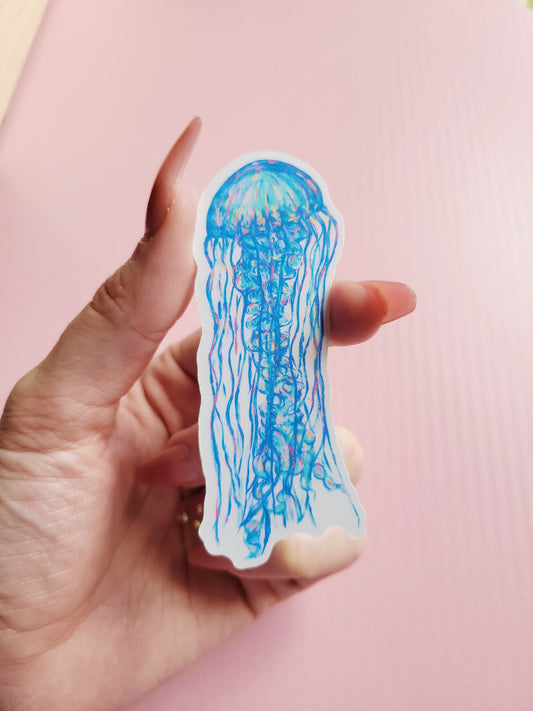 jellyfish matte sticker