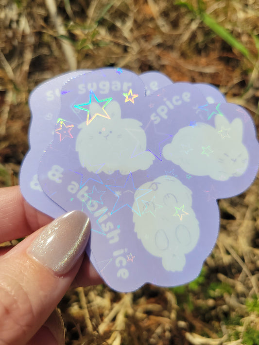 sugar spice & abolish ice vinyl sticker