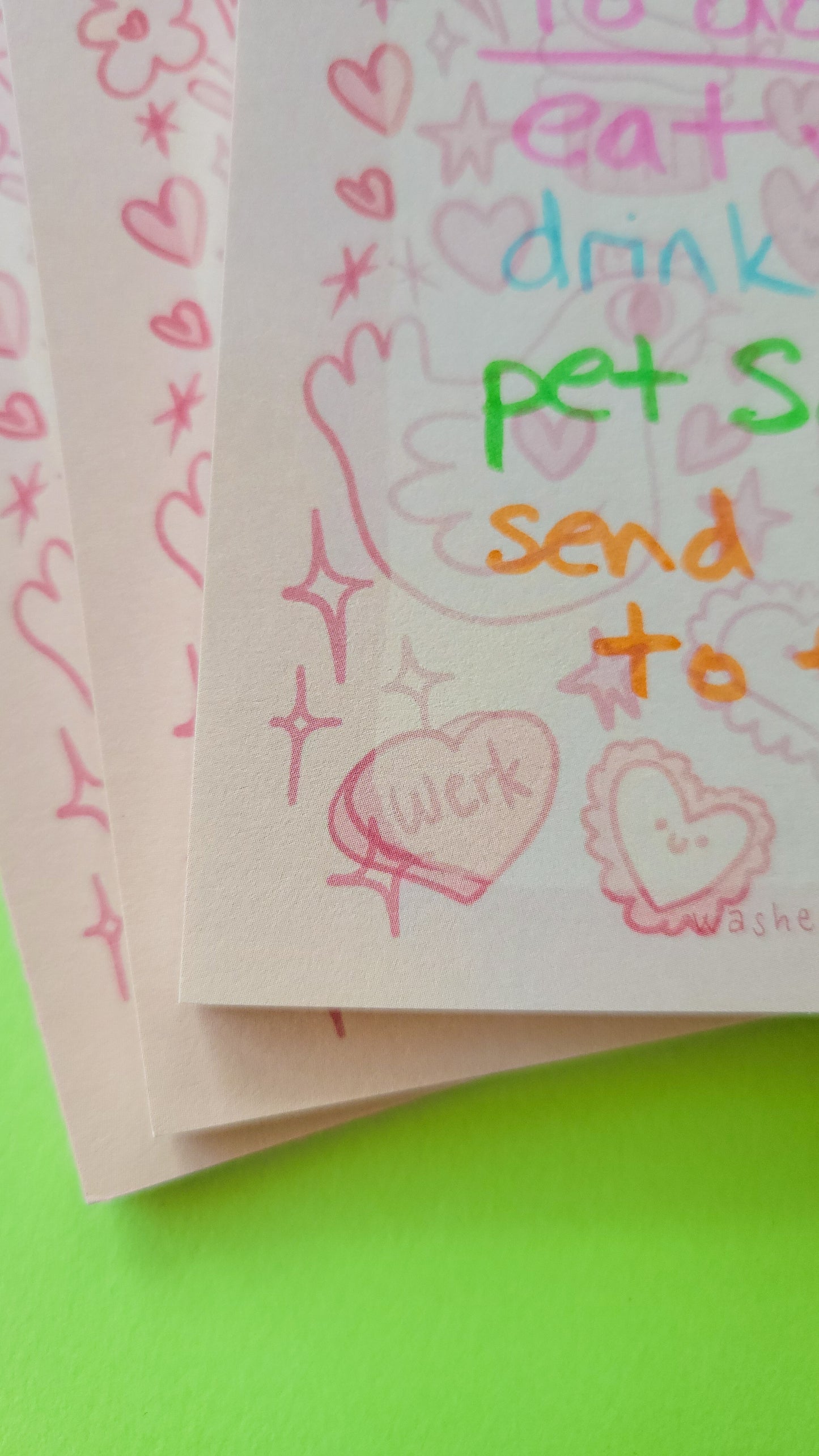 February themed notepad