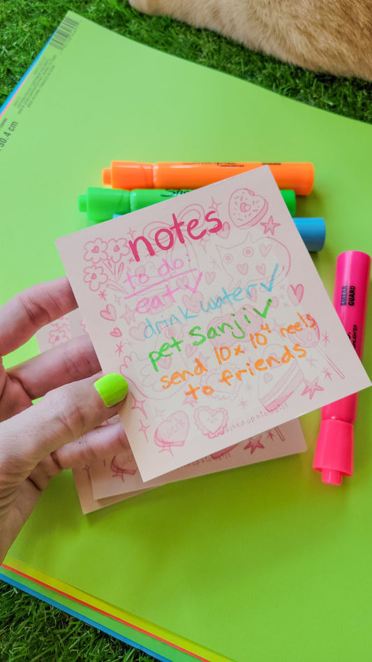 February themed notepad