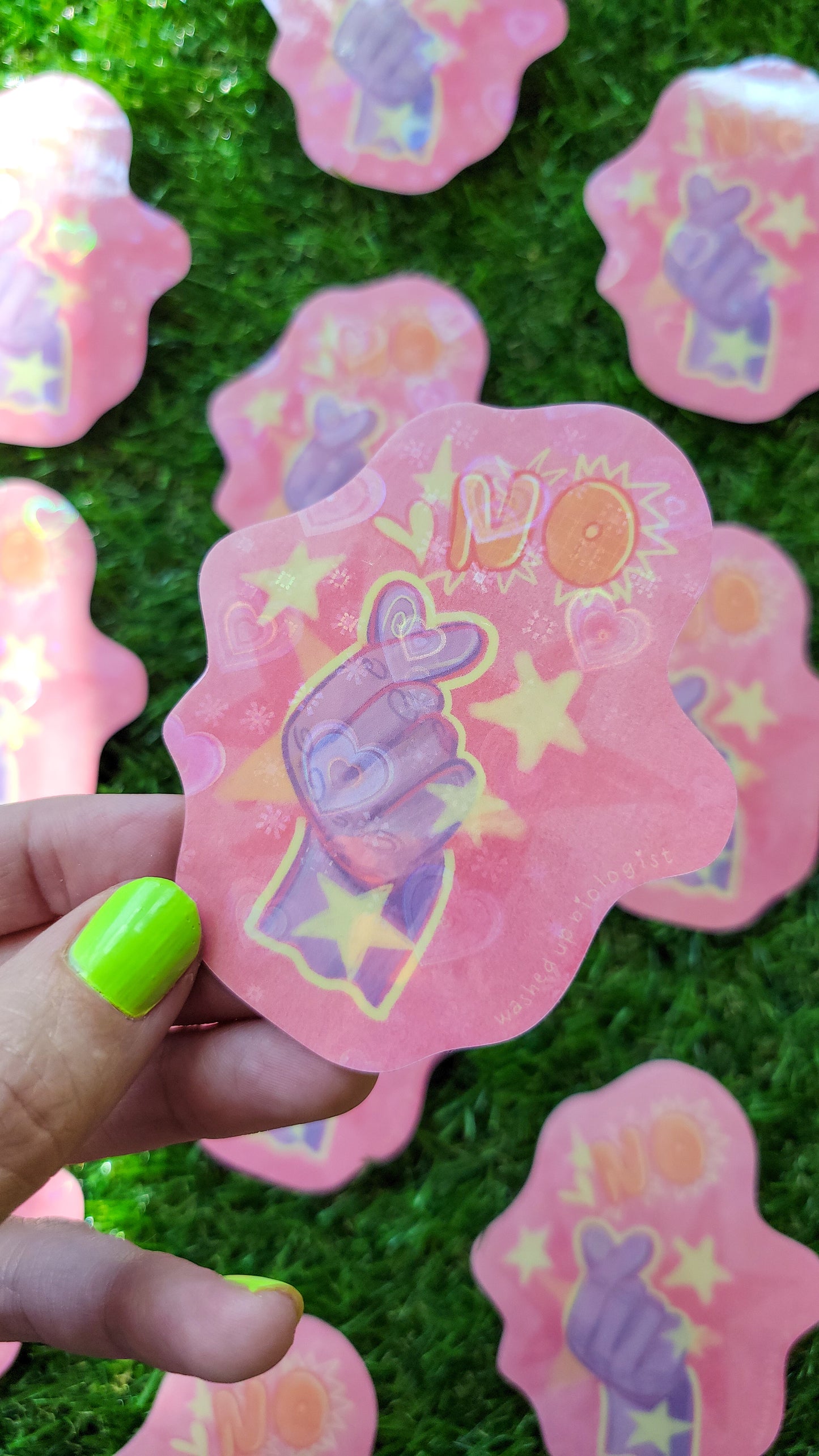 π limited edition holographic hearts NO sticker π