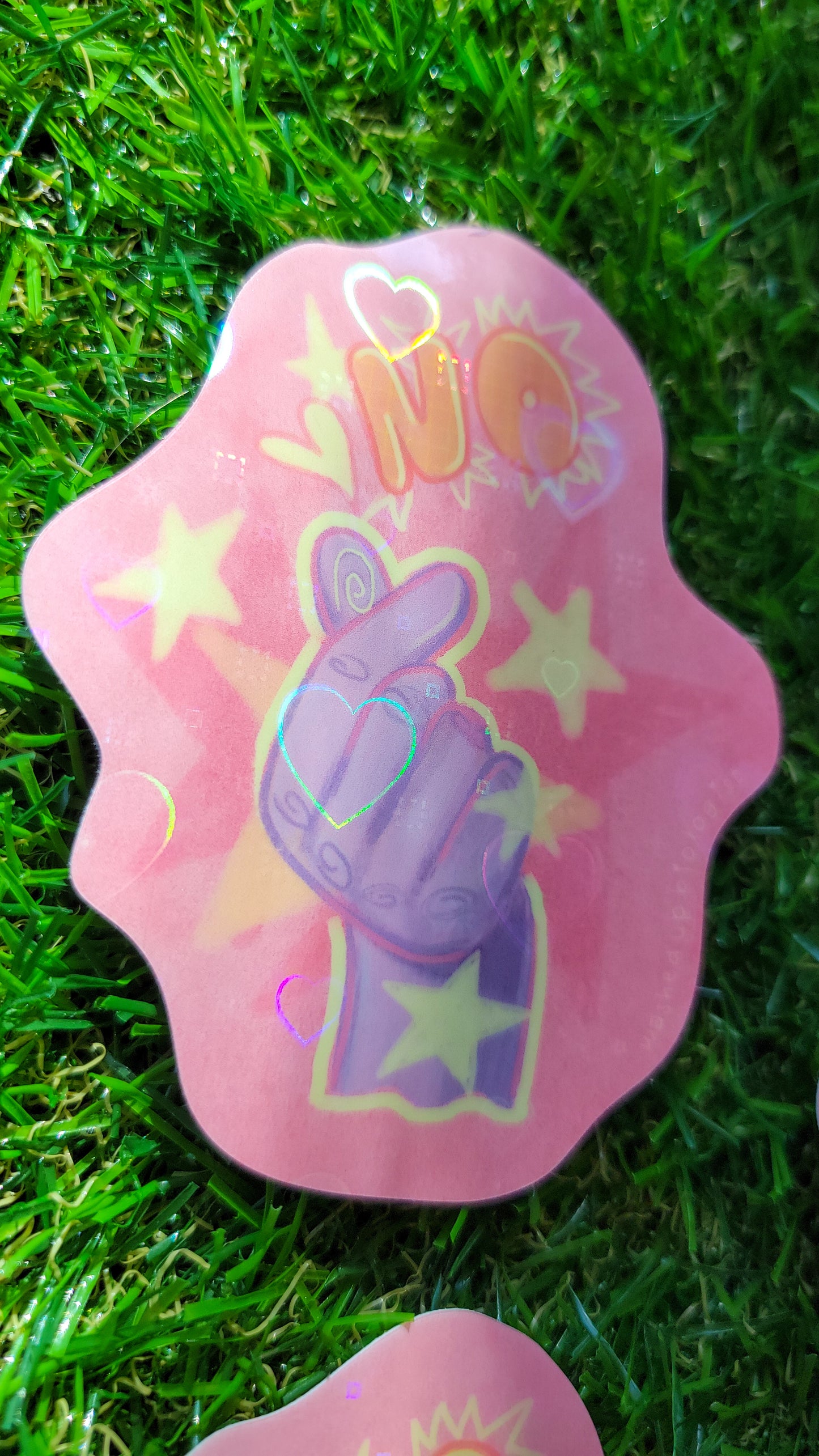 π limited edition holographic hearts NO sticker π