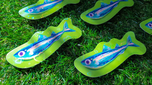 💖 limited edition holographic hearts sardine sticker 💖