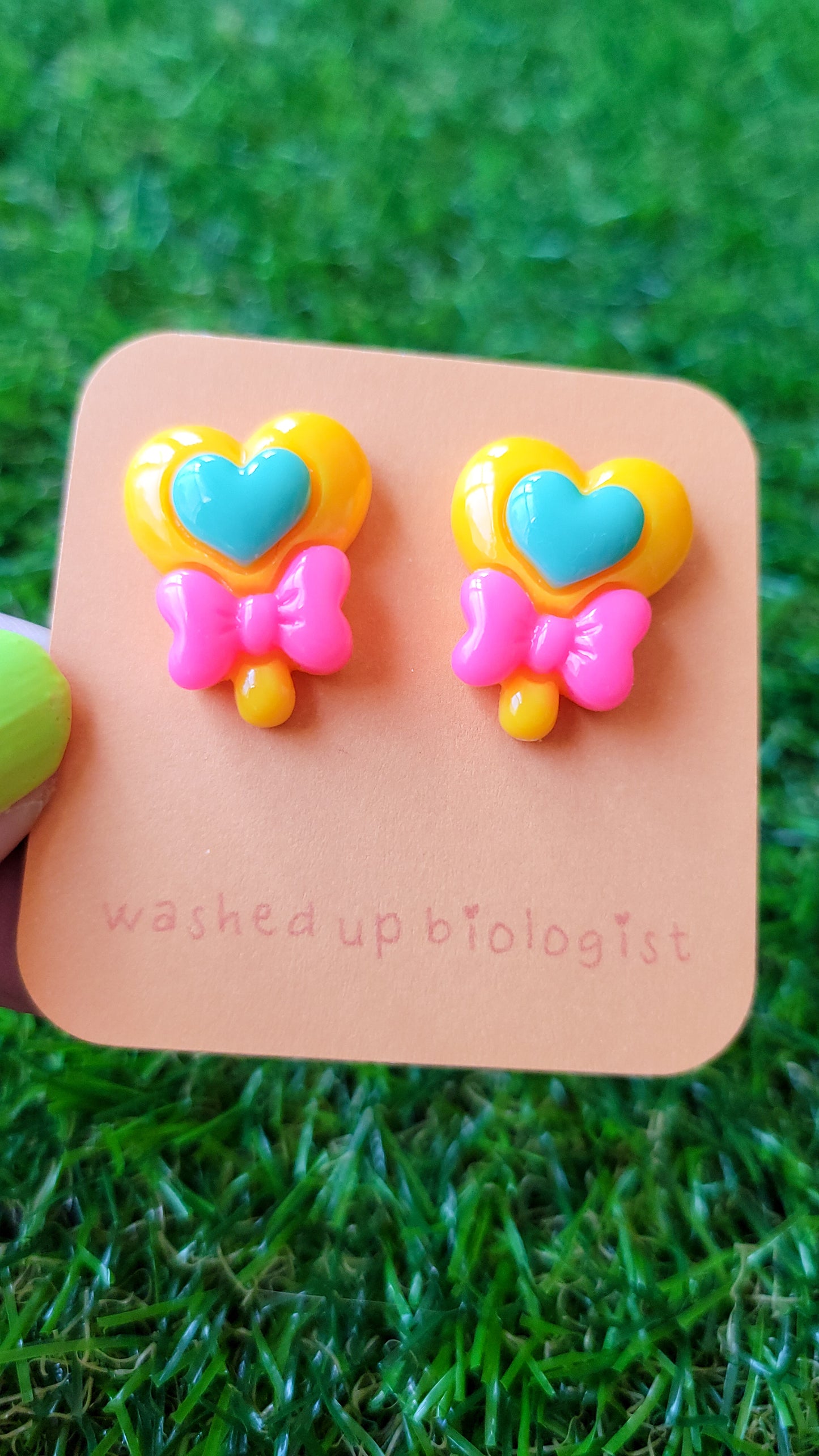 lollipop hypoallergenic stud earrings