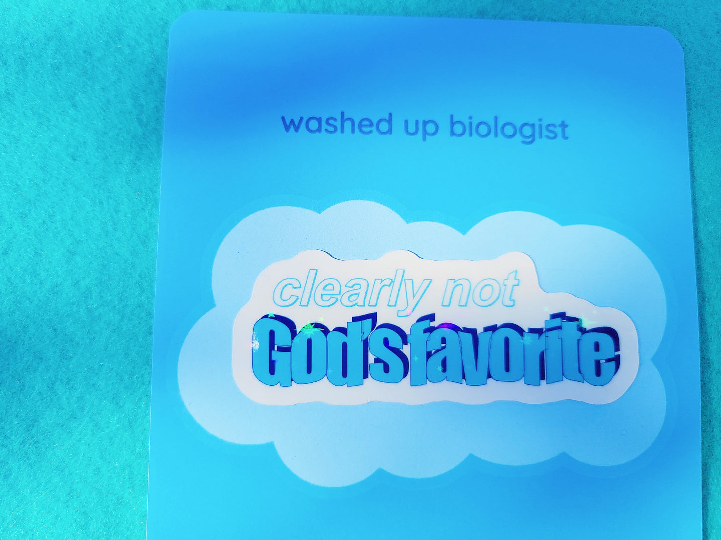 clearly not God's favorite sticker