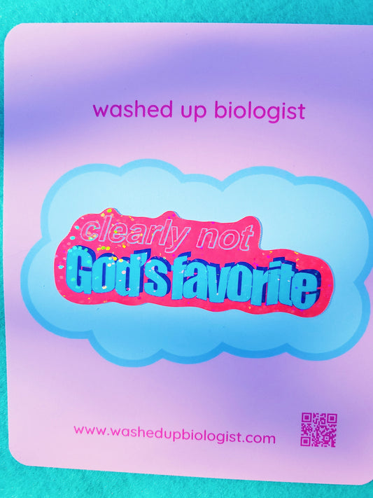 clearly not God's favorite sticker