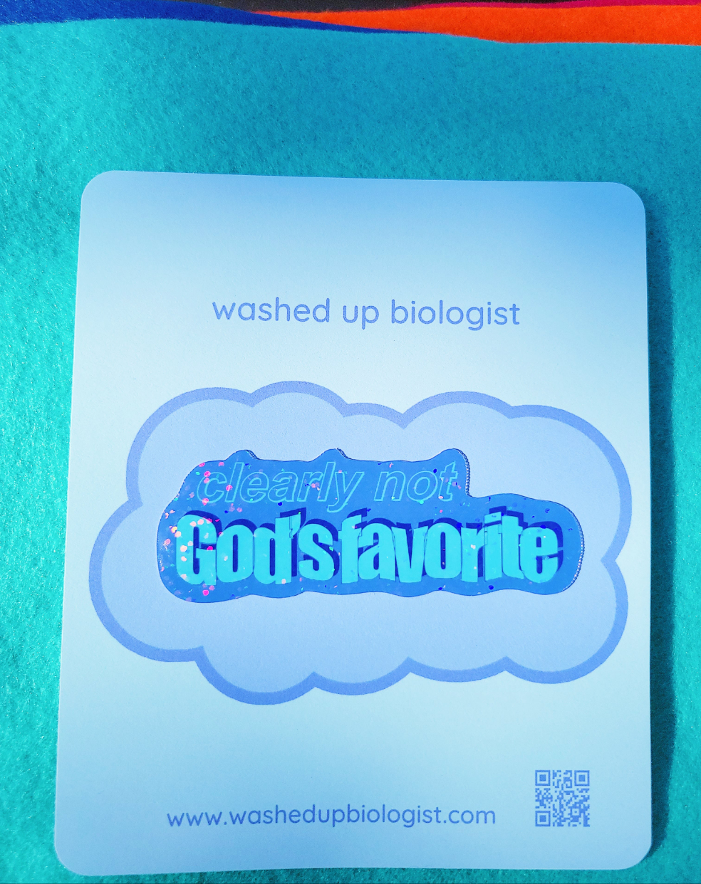 clearly not God's favorite sticker