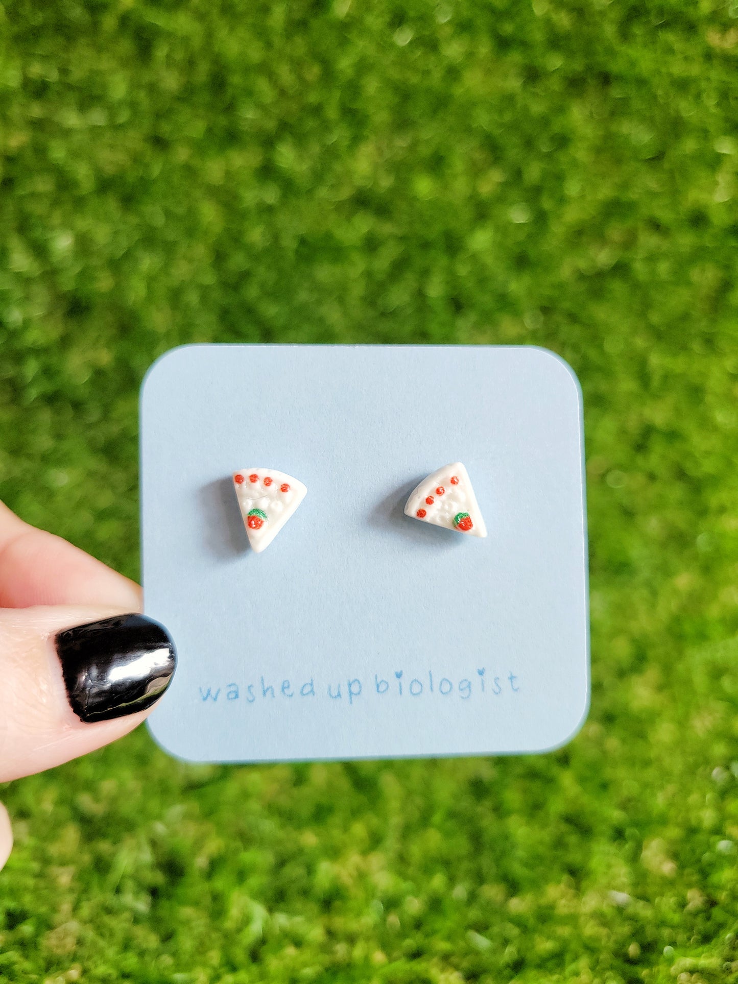 cake slices hypoallergenic stud earrings