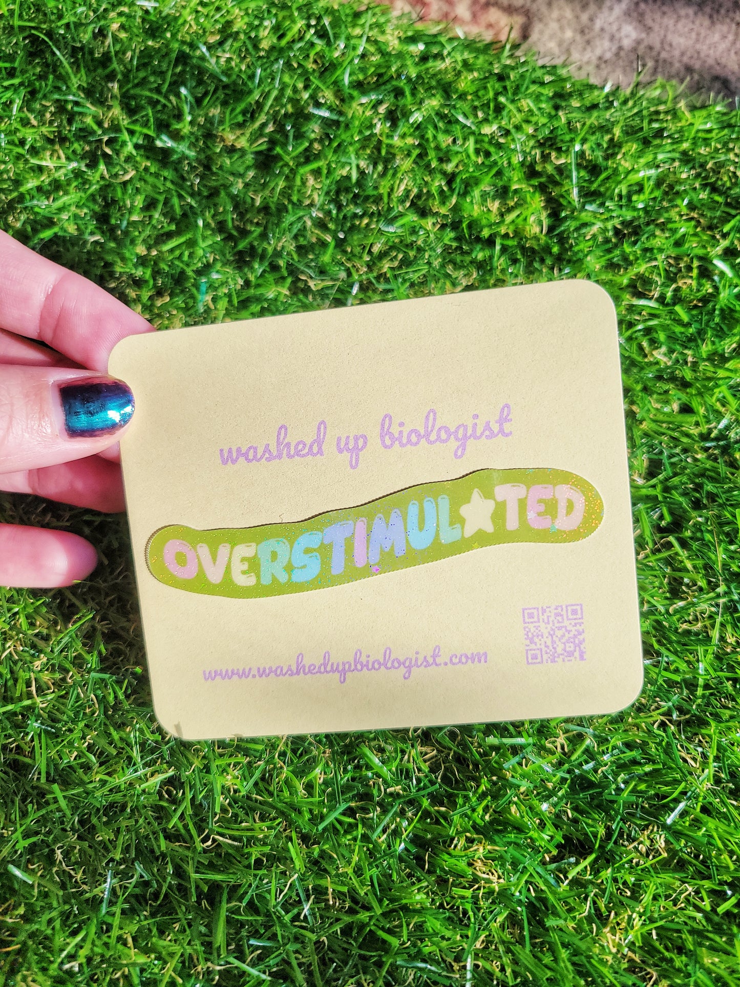 overstimulated sticker