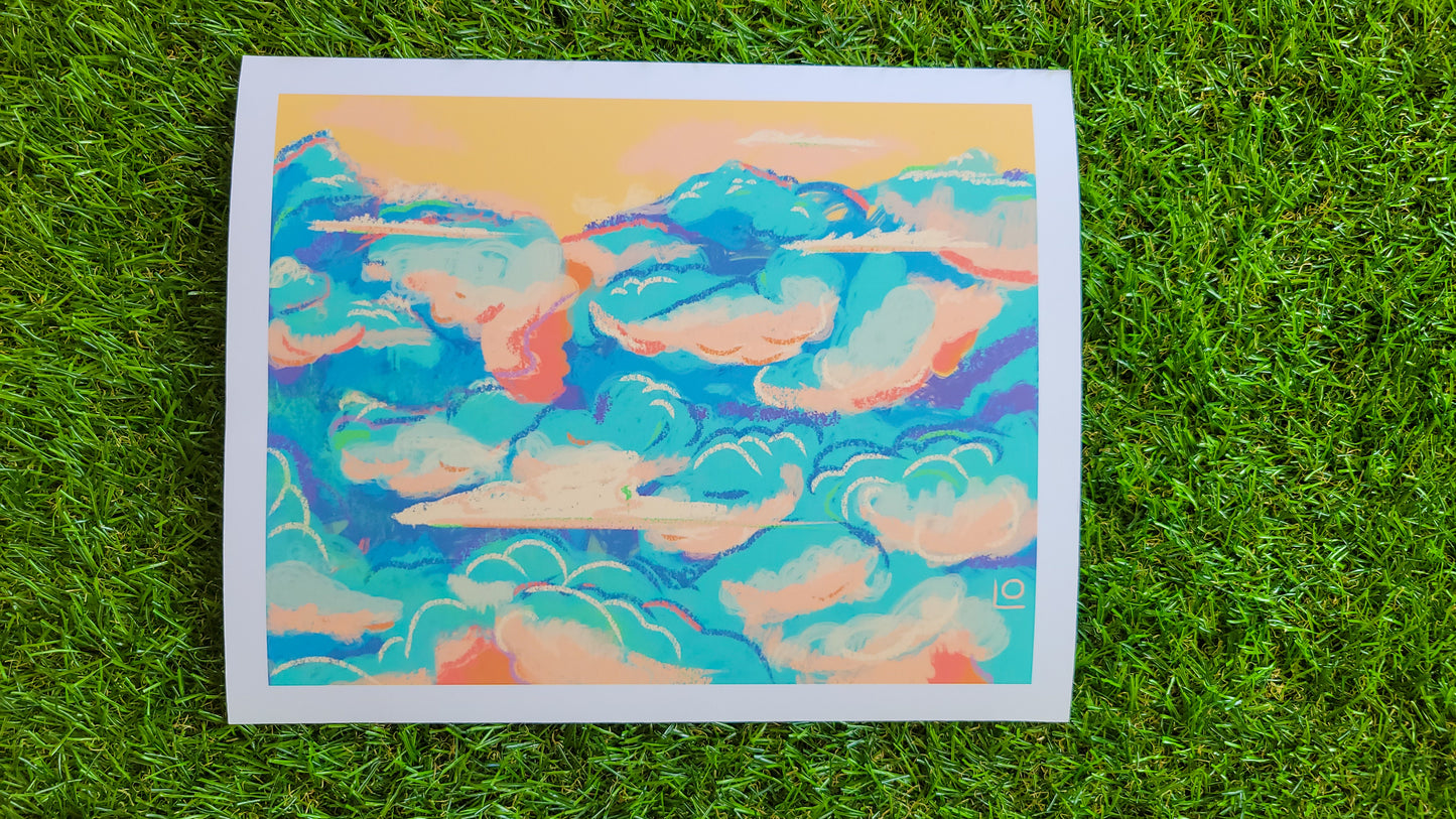 cotton candy clouds