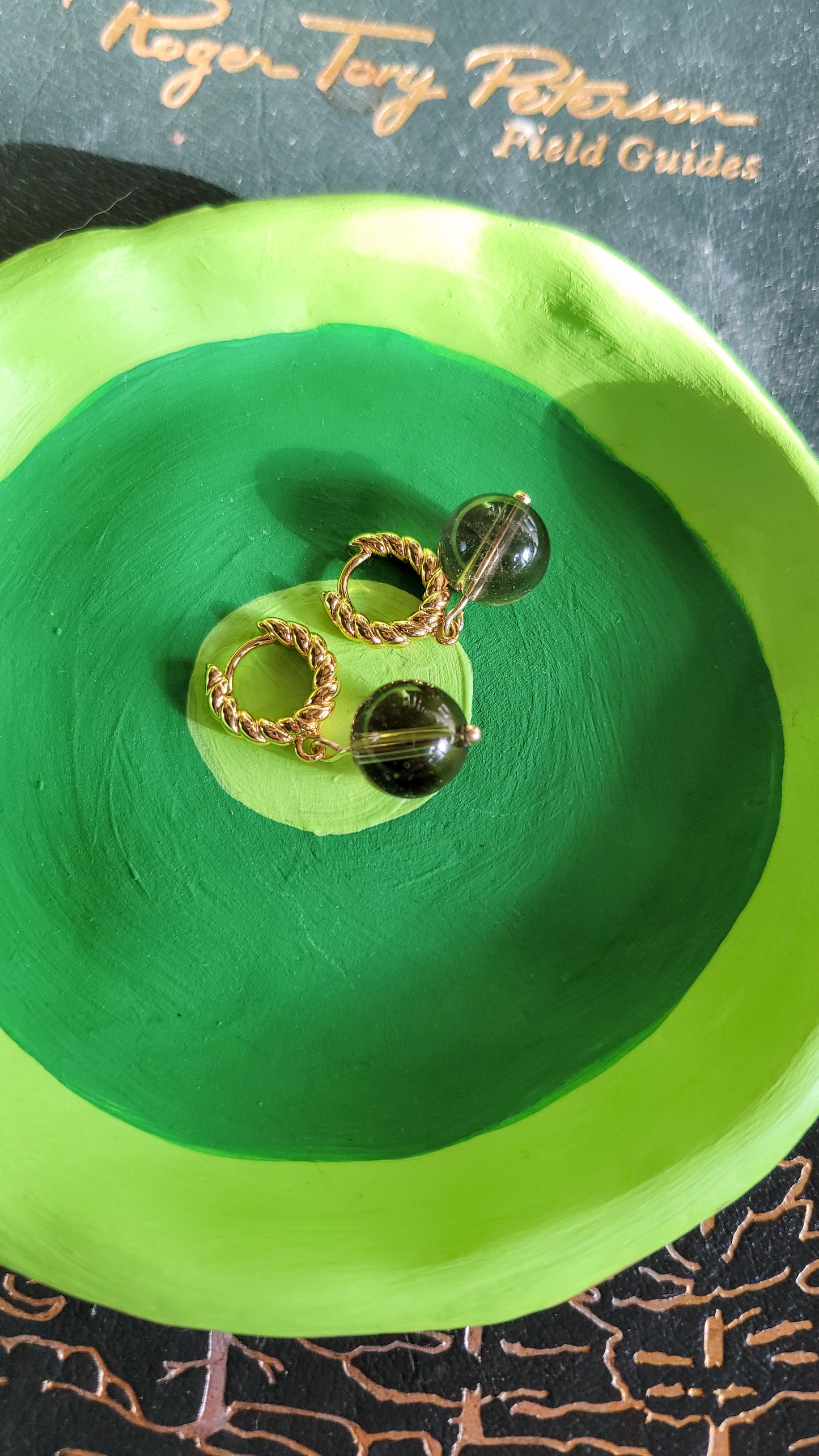 smokey quartz huggies
