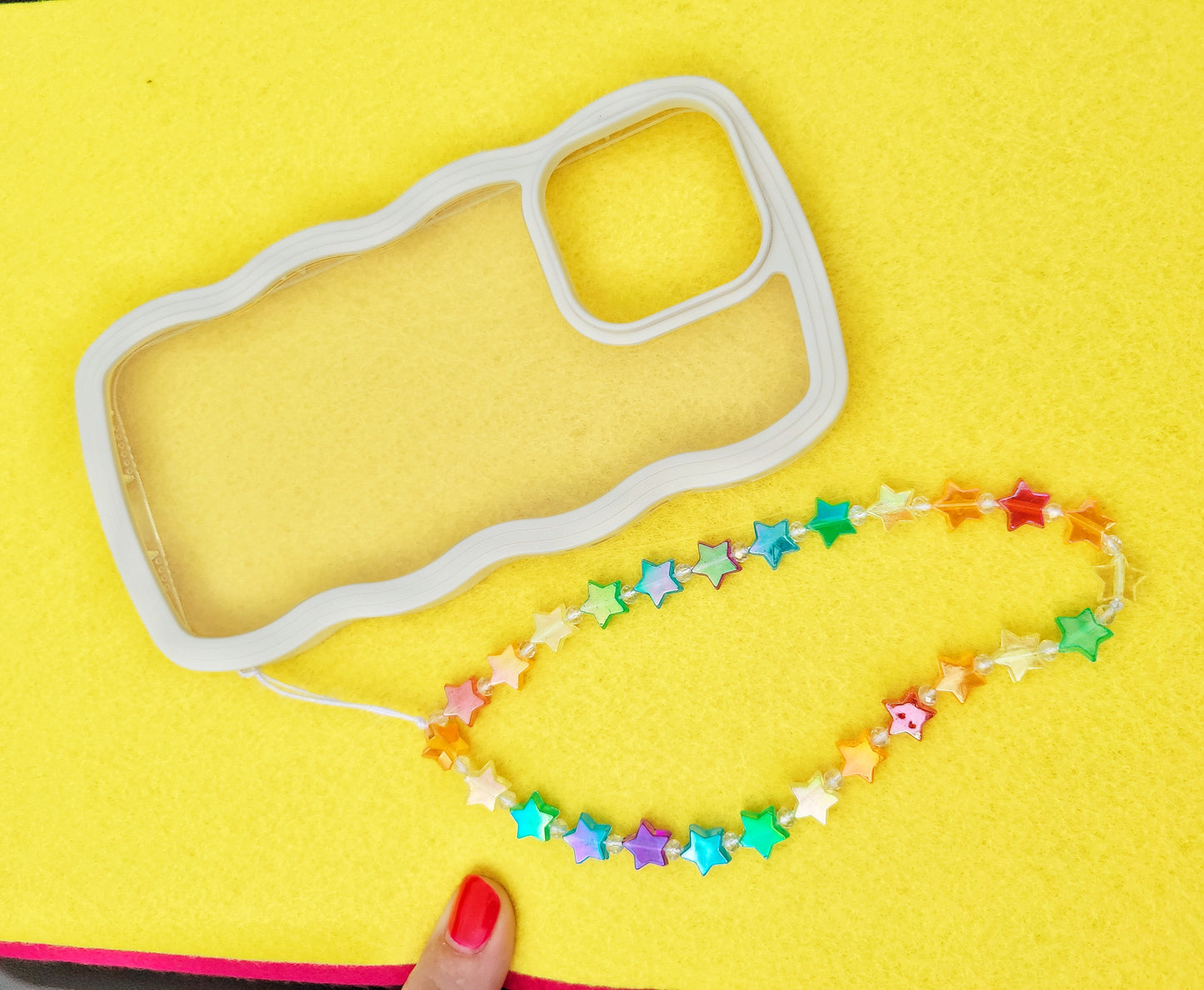 rainbow stars phone charm strap