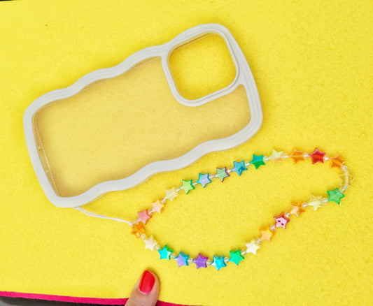 rainbow stars phone charm strap