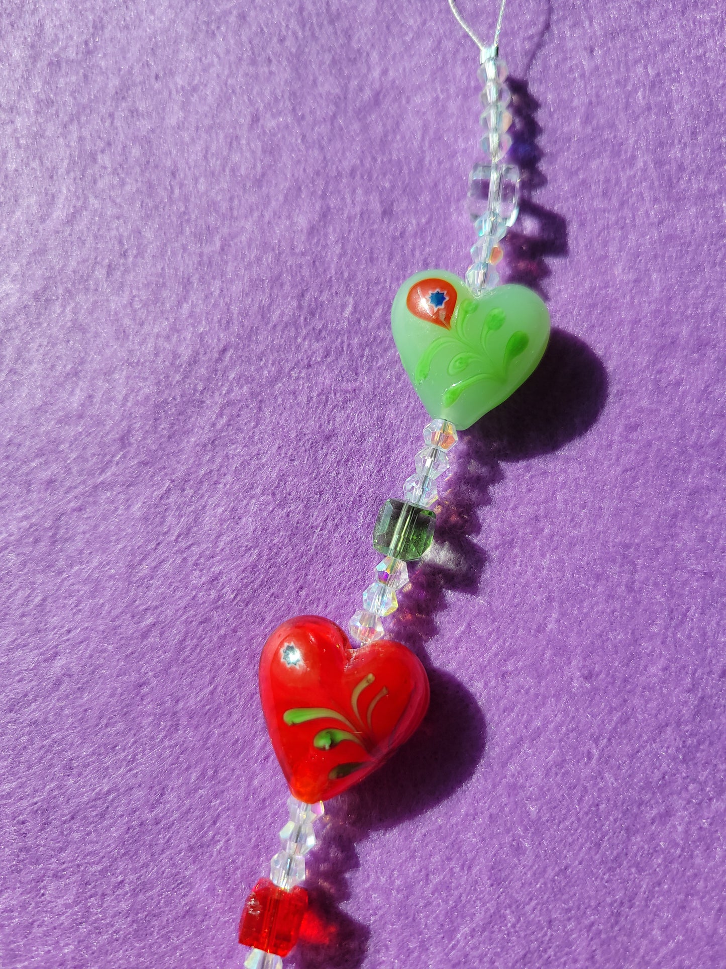 ☀️ red orange green hearts suncatcher ☀️