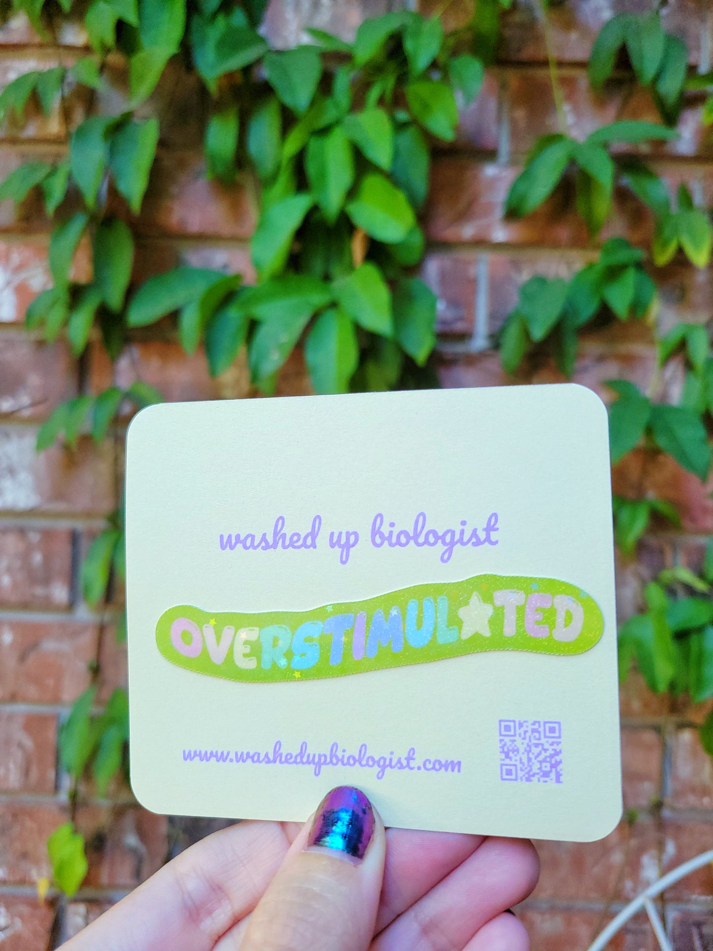 overstimulated sticker