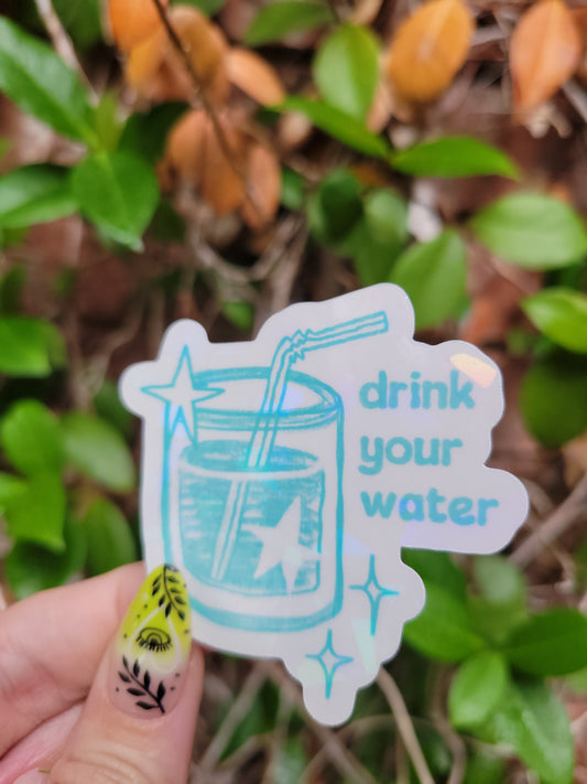 crackle holographic drink your water