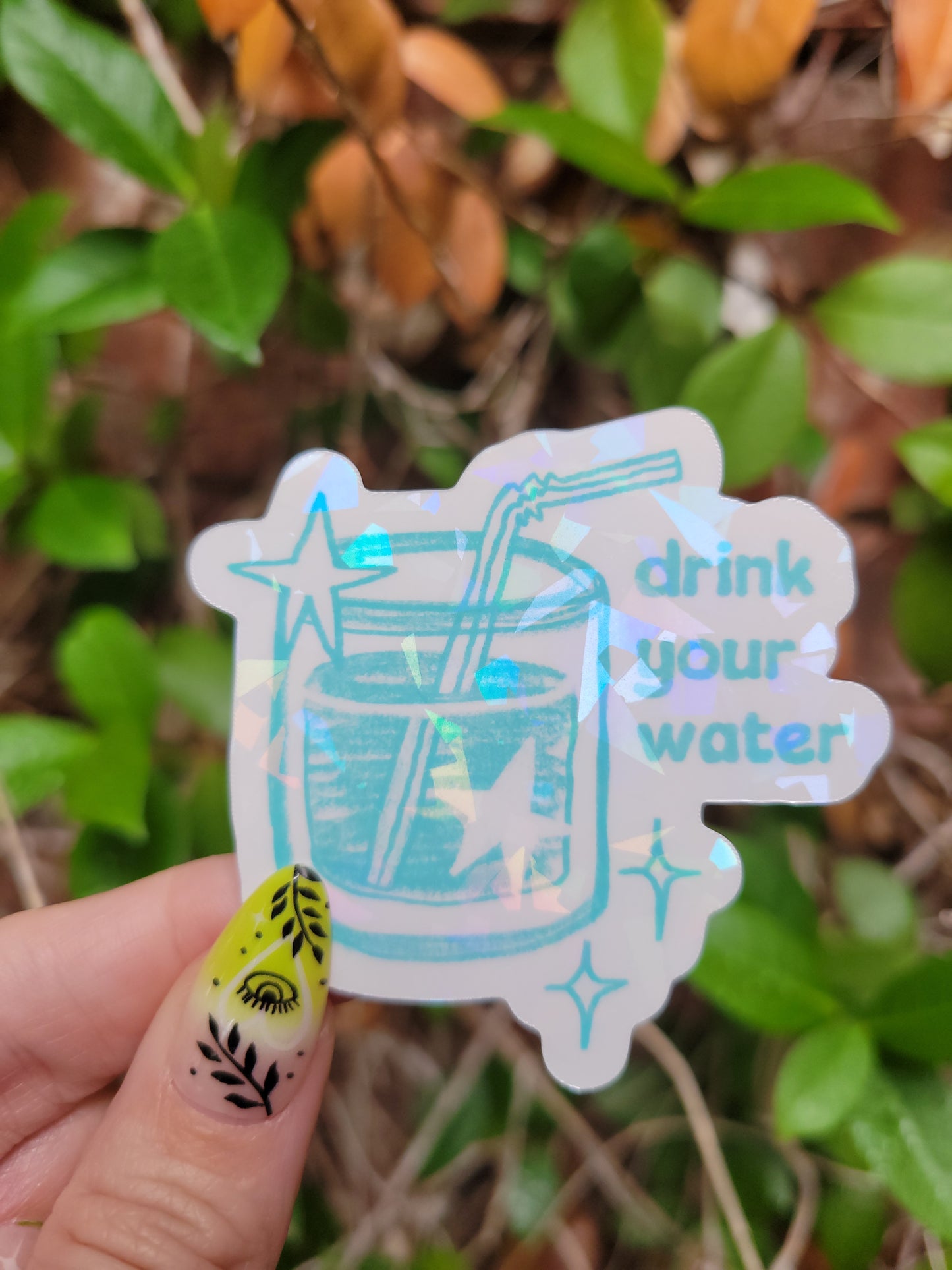 crackle holographic drink your water
