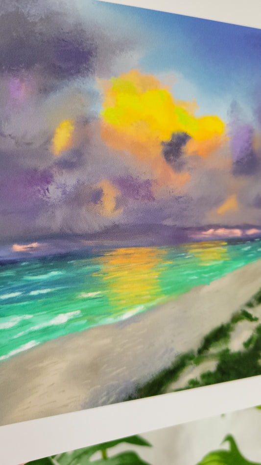 sunset storm at Panama City Beach