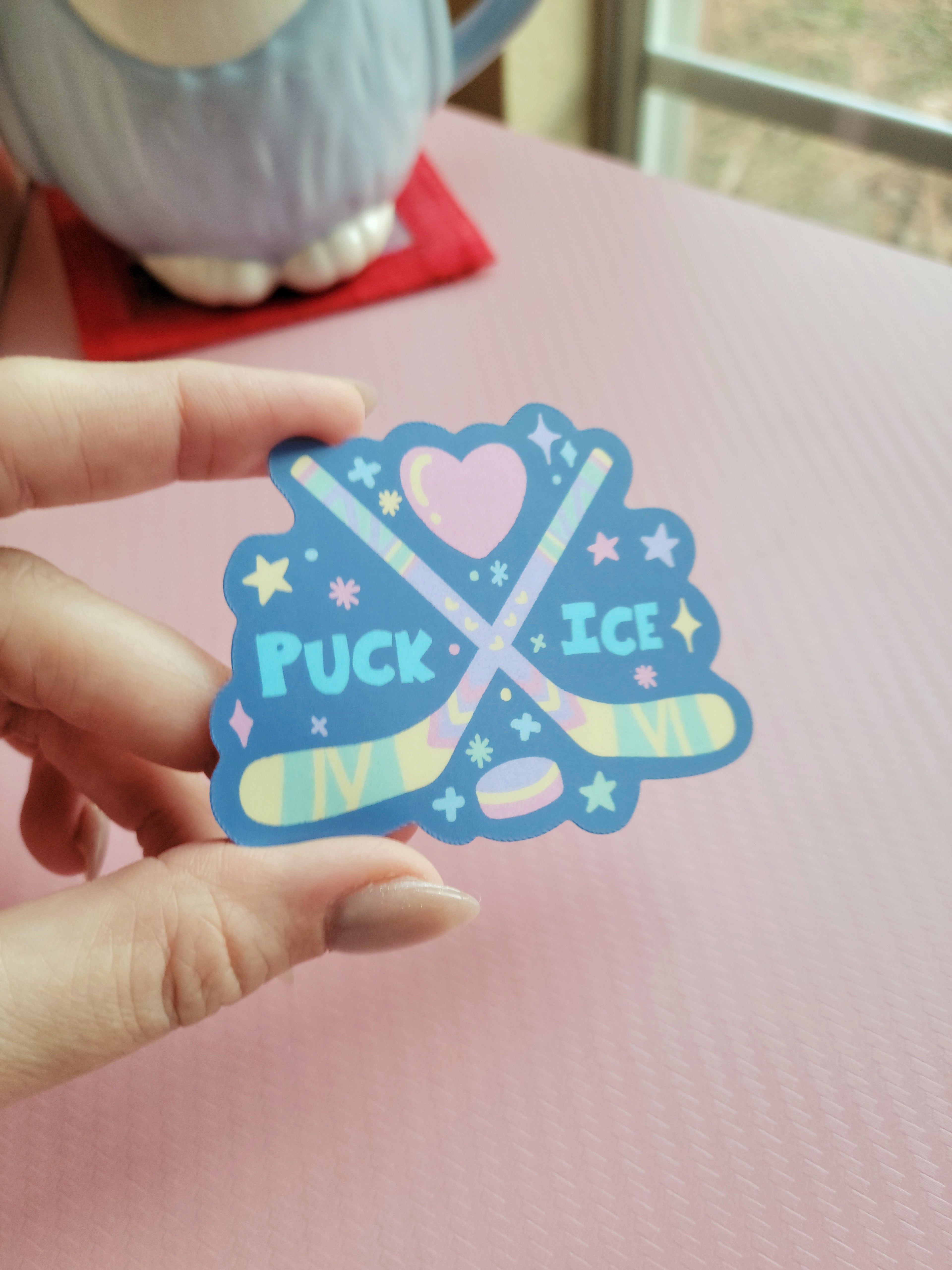 puck ice matte vinyl sticker