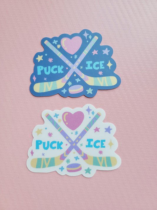 puck ice matte vinyl sticker