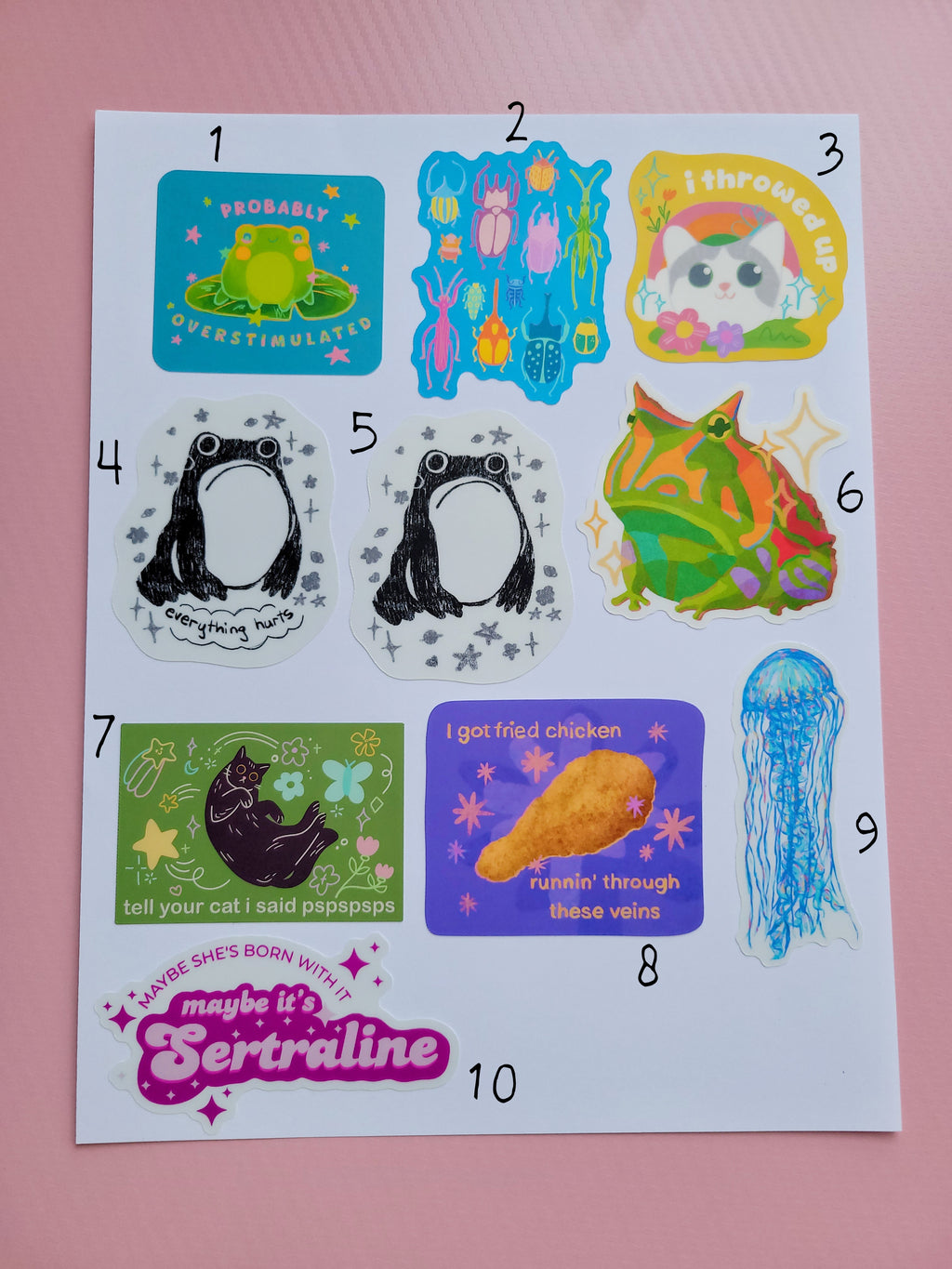 build your own sticker pack (4 in a bundle)