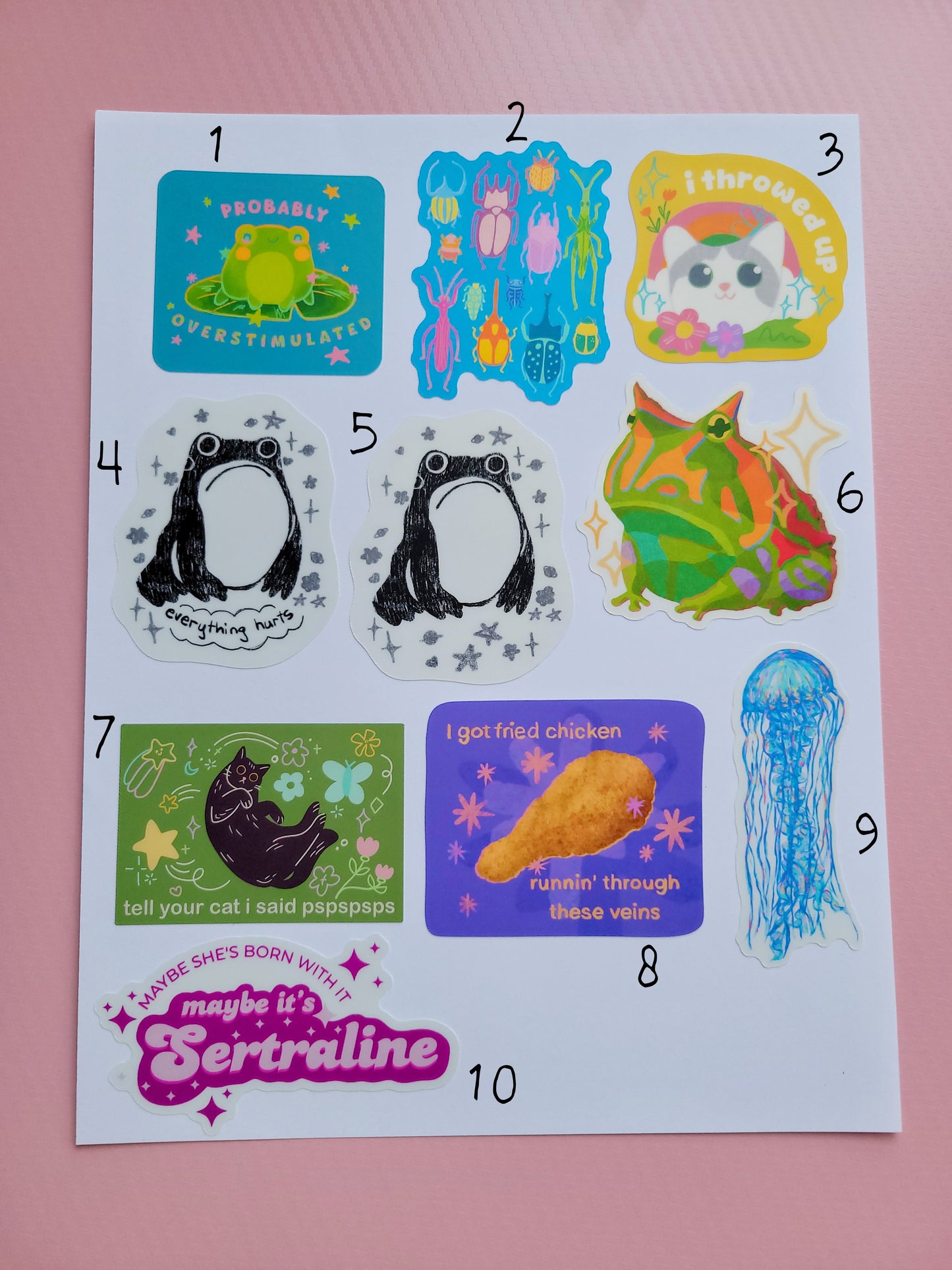 big ole build your own sticker pack (10 in a bundle)