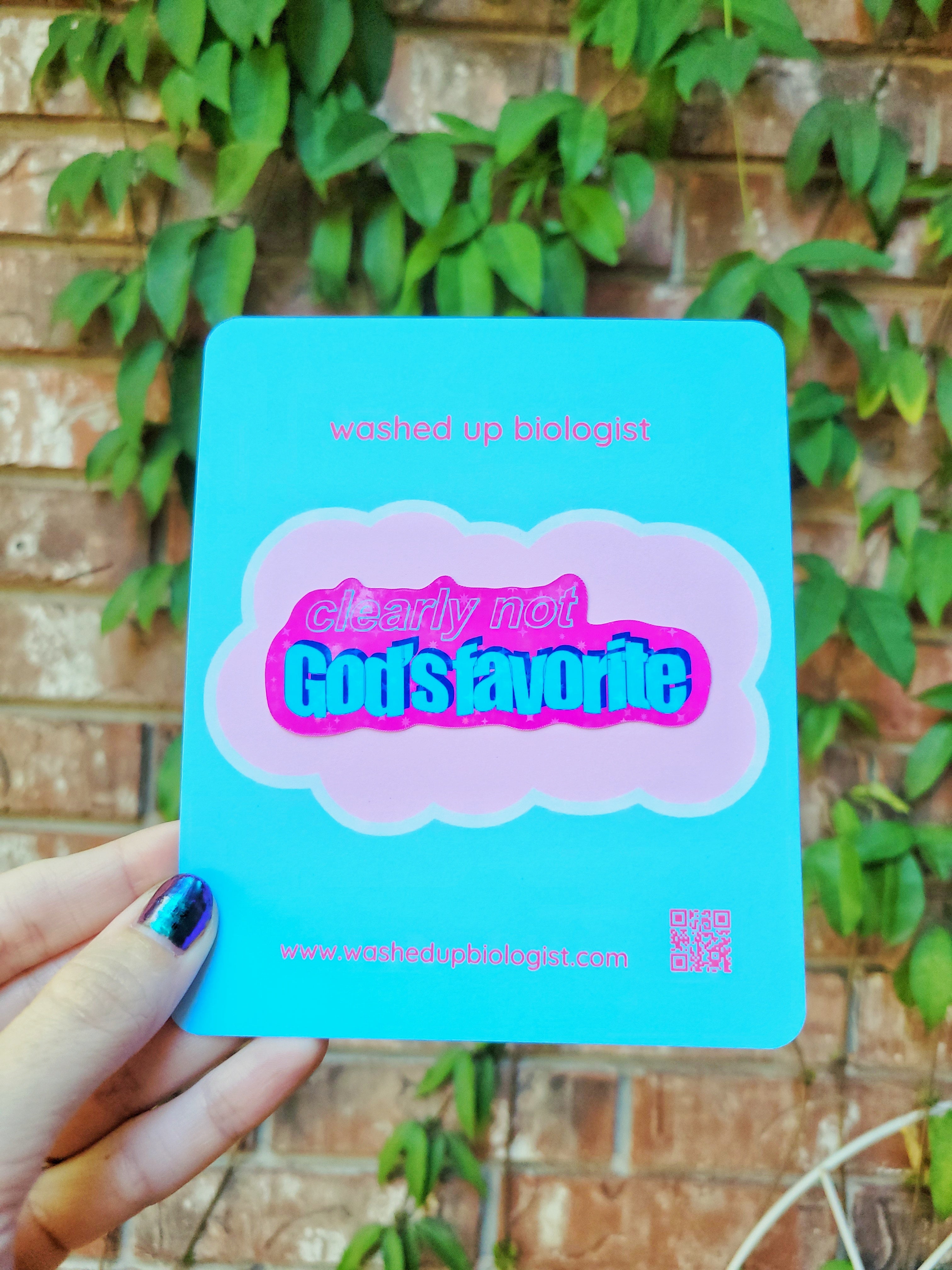 clearly not God's favorite sticker