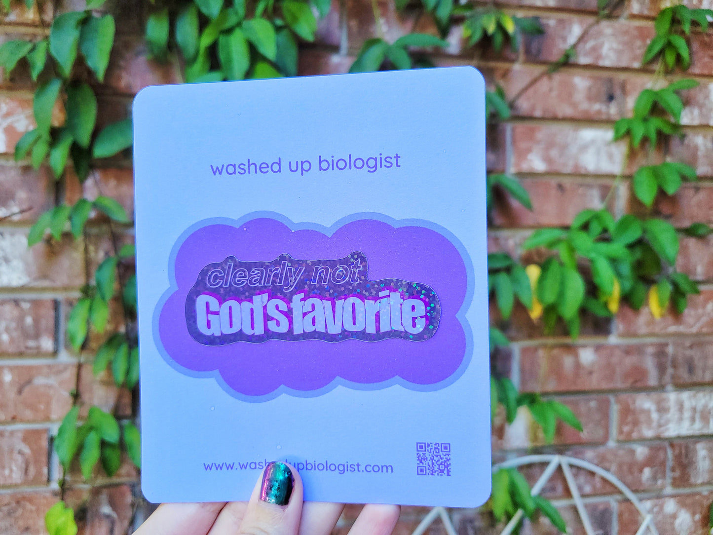 clearly not God's favorite sticker
