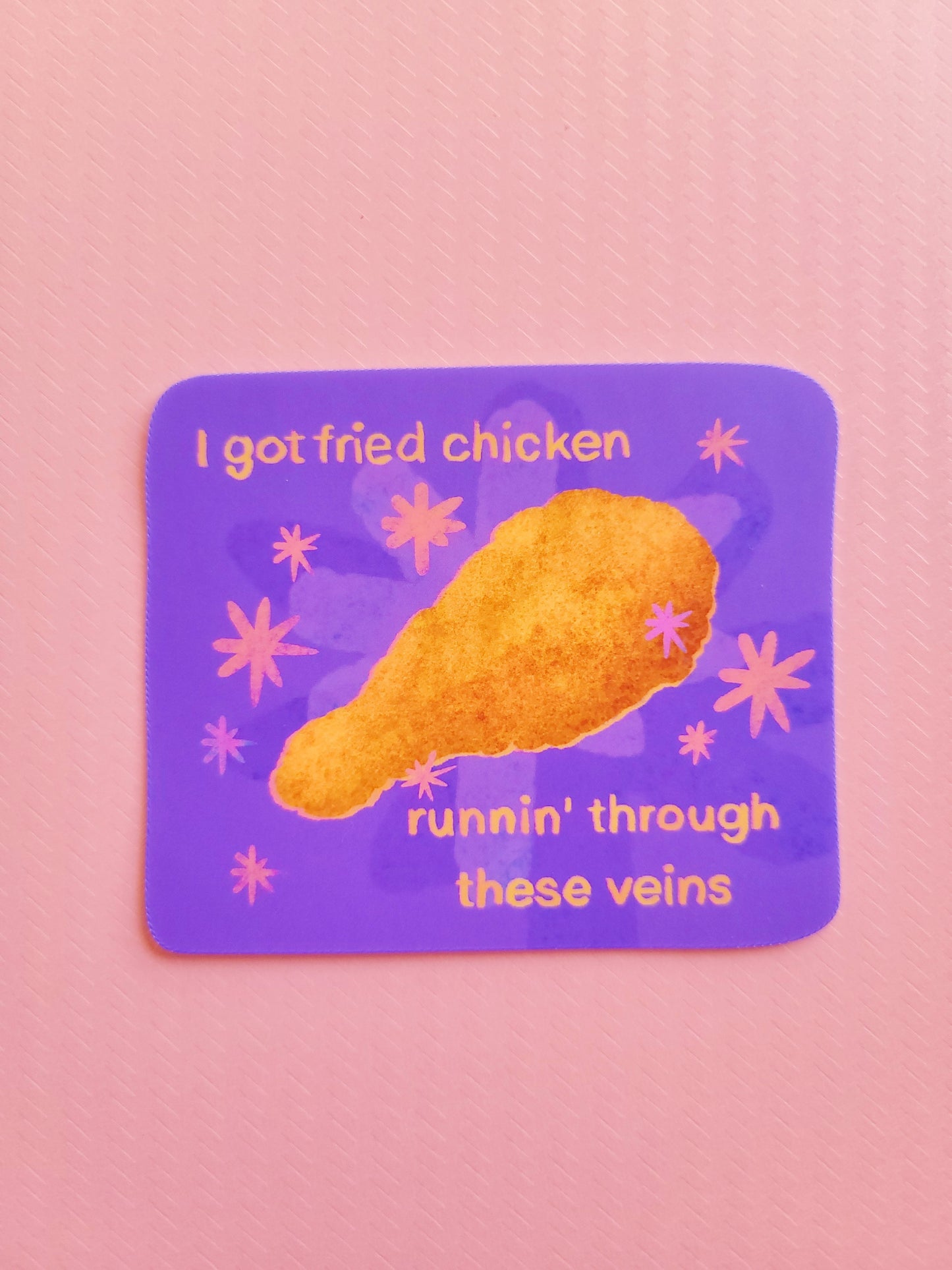 fried chicken matte sticker
