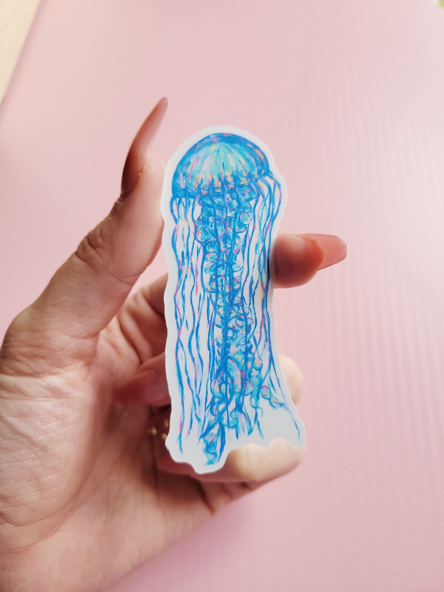 jellyfish matte sticker
