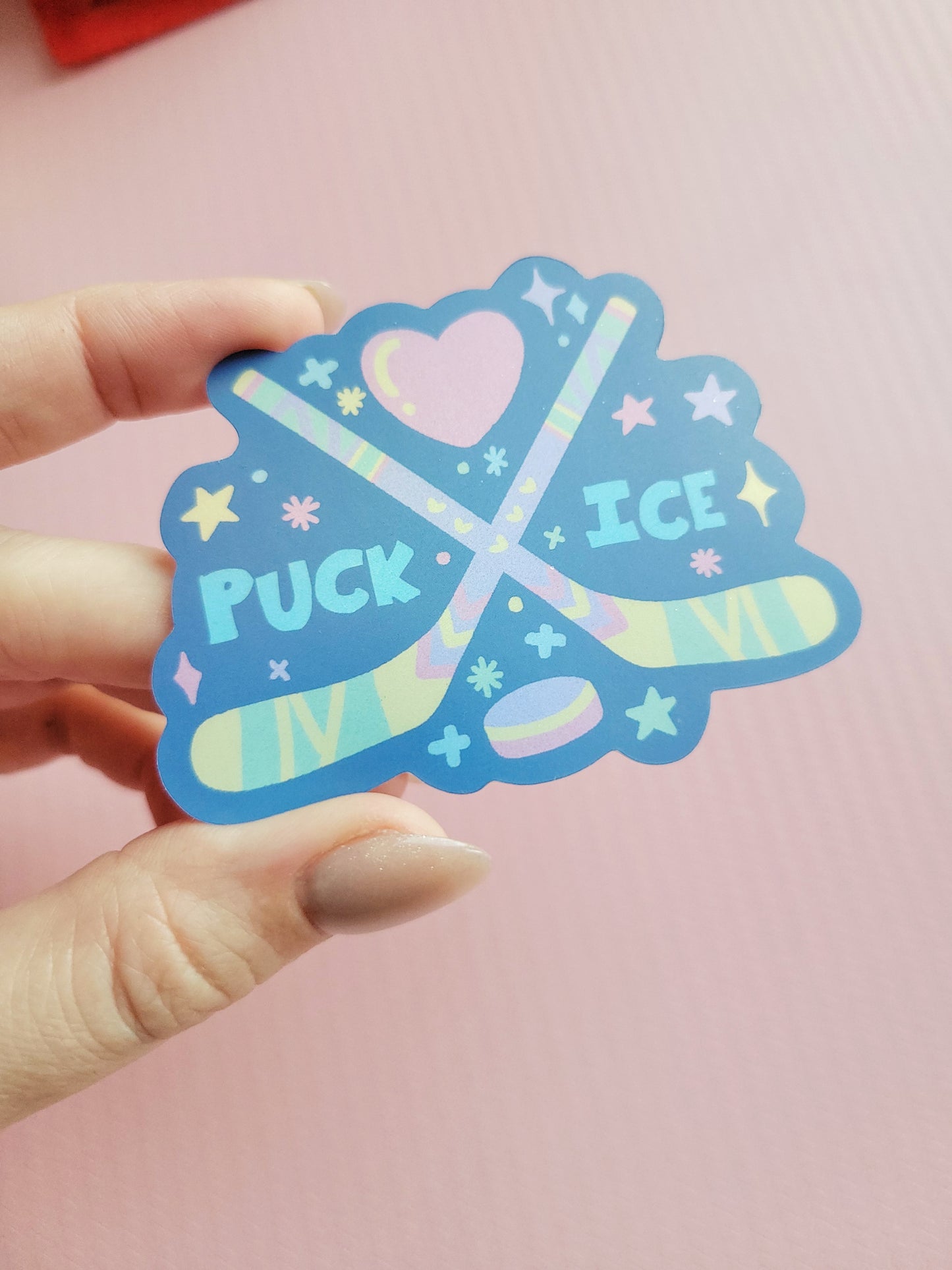 puck ice matte vinyl sticker