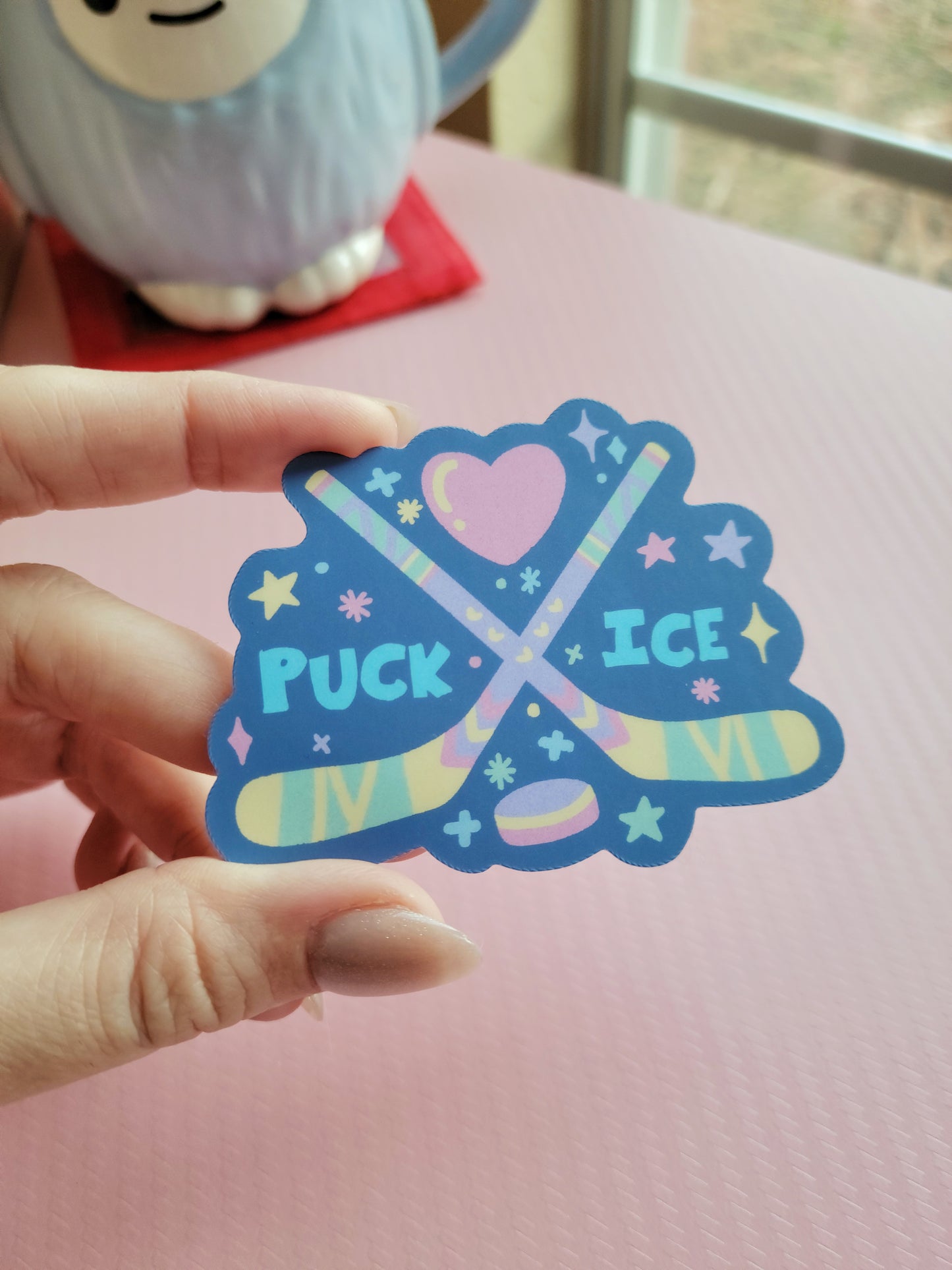 puck ice matte vinyl sticker