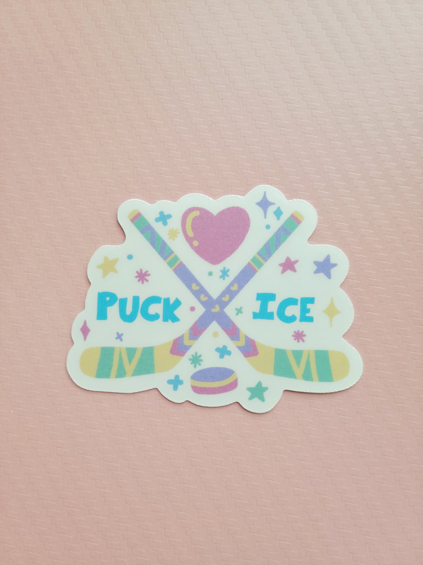 puck ice matte vinyl sticker
