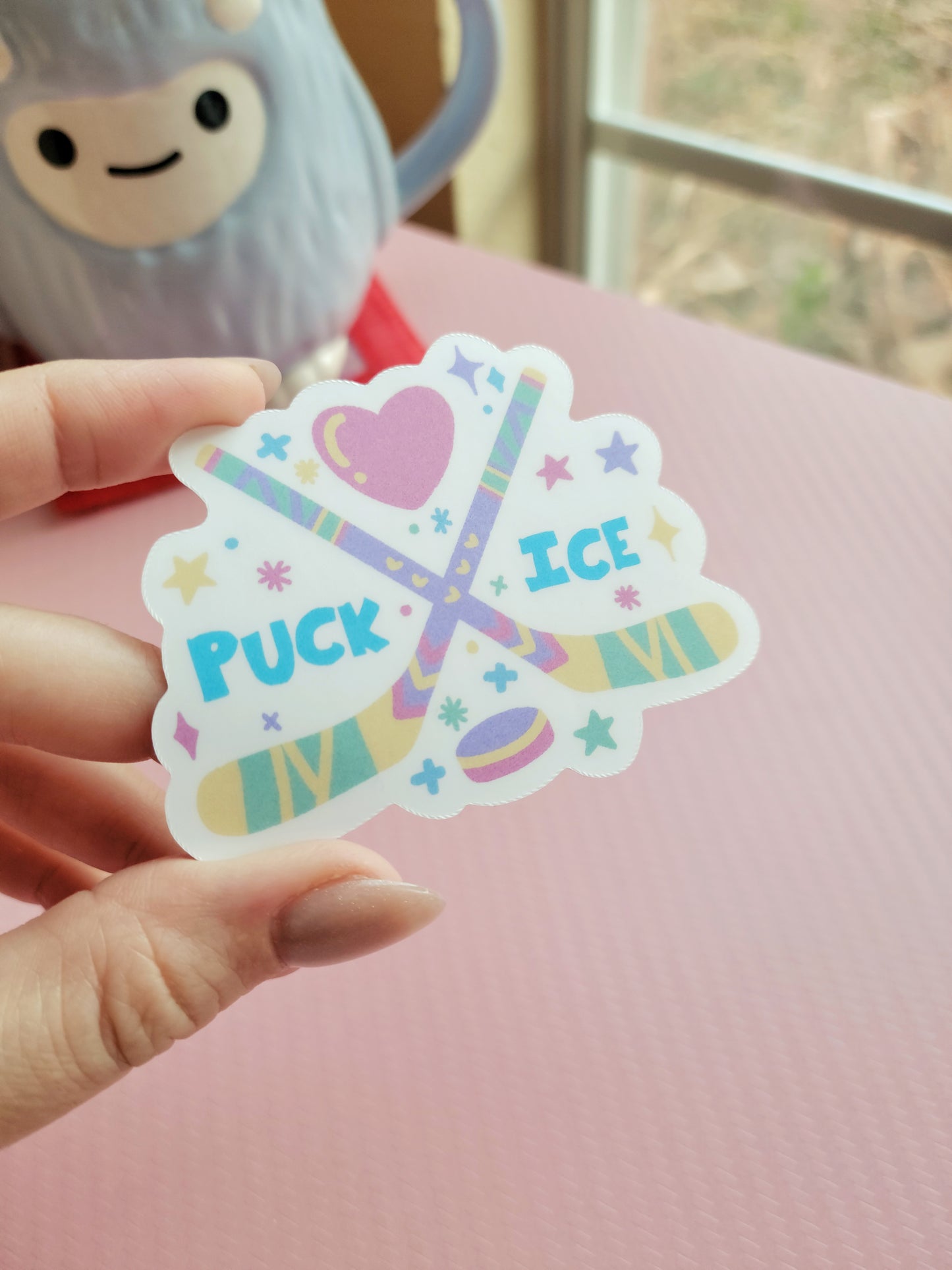puck ice matte vinyl sticker