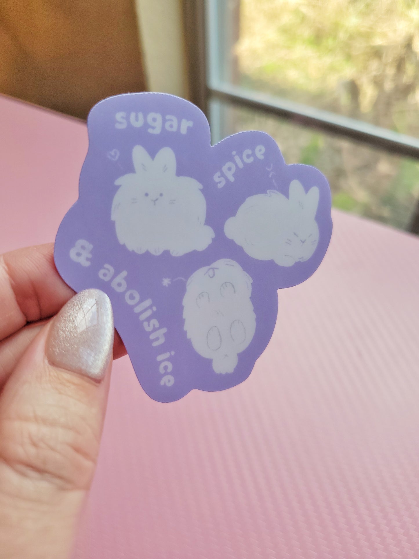 sugar spice & abolish ice vinyl sticker