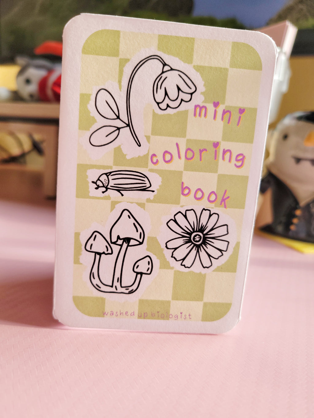 🍄 printable mini zine nature coloring book digital file 🌿