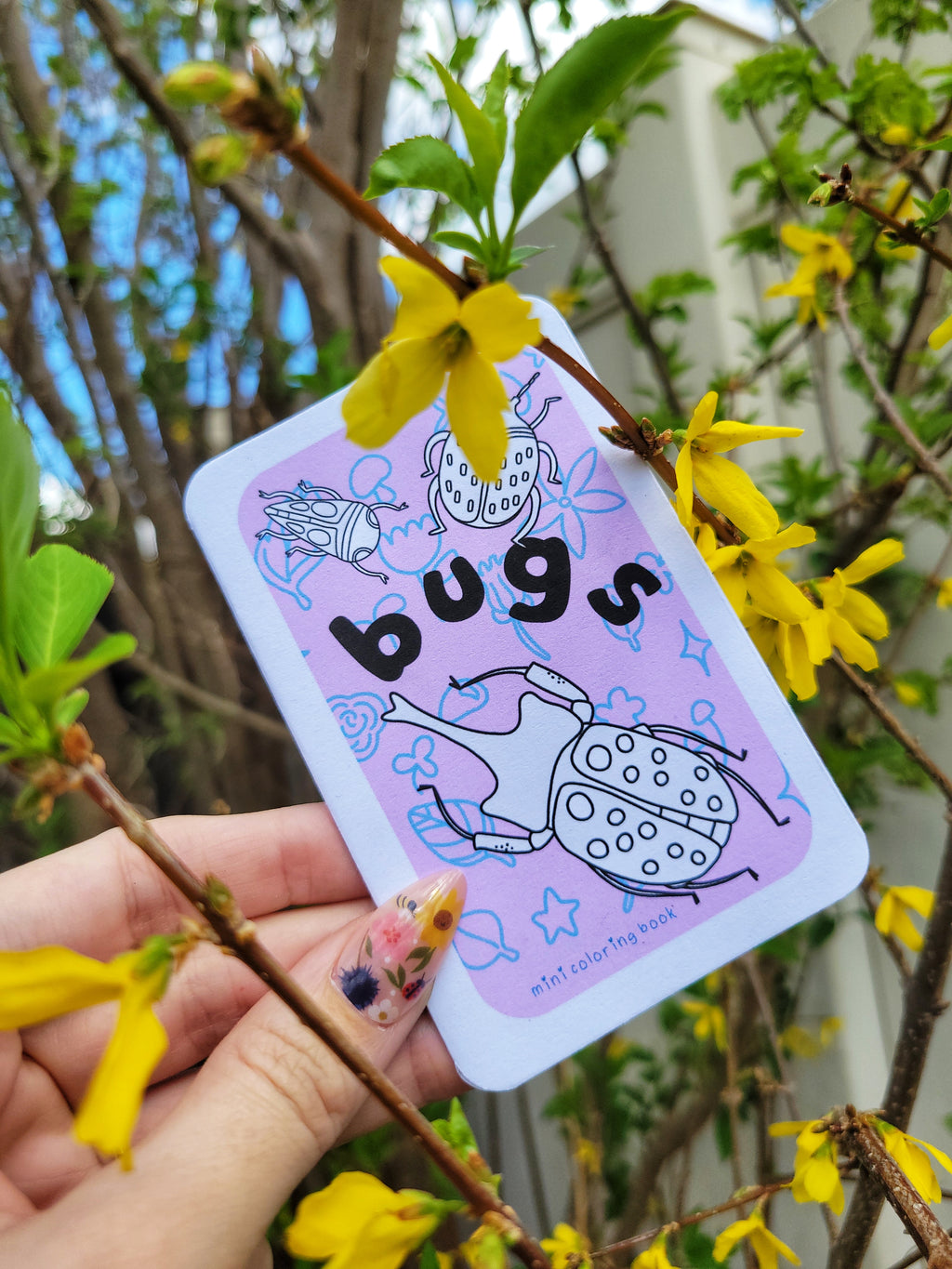 🐞 bugs mini zine coloring book 🪲
