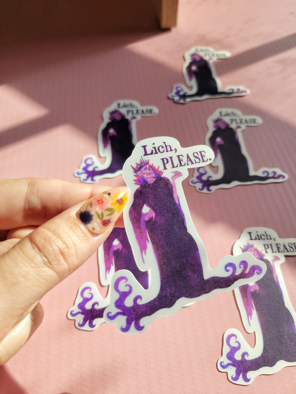 lich please matte vinyl sticker