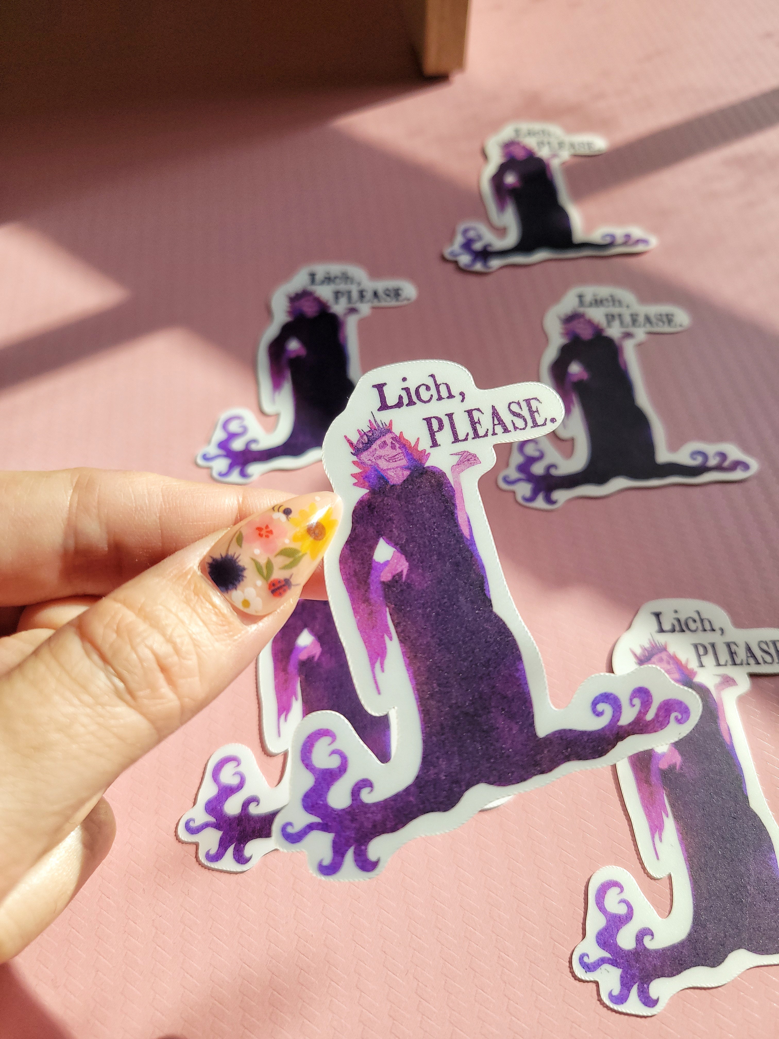 lich please matte vinyl sticker