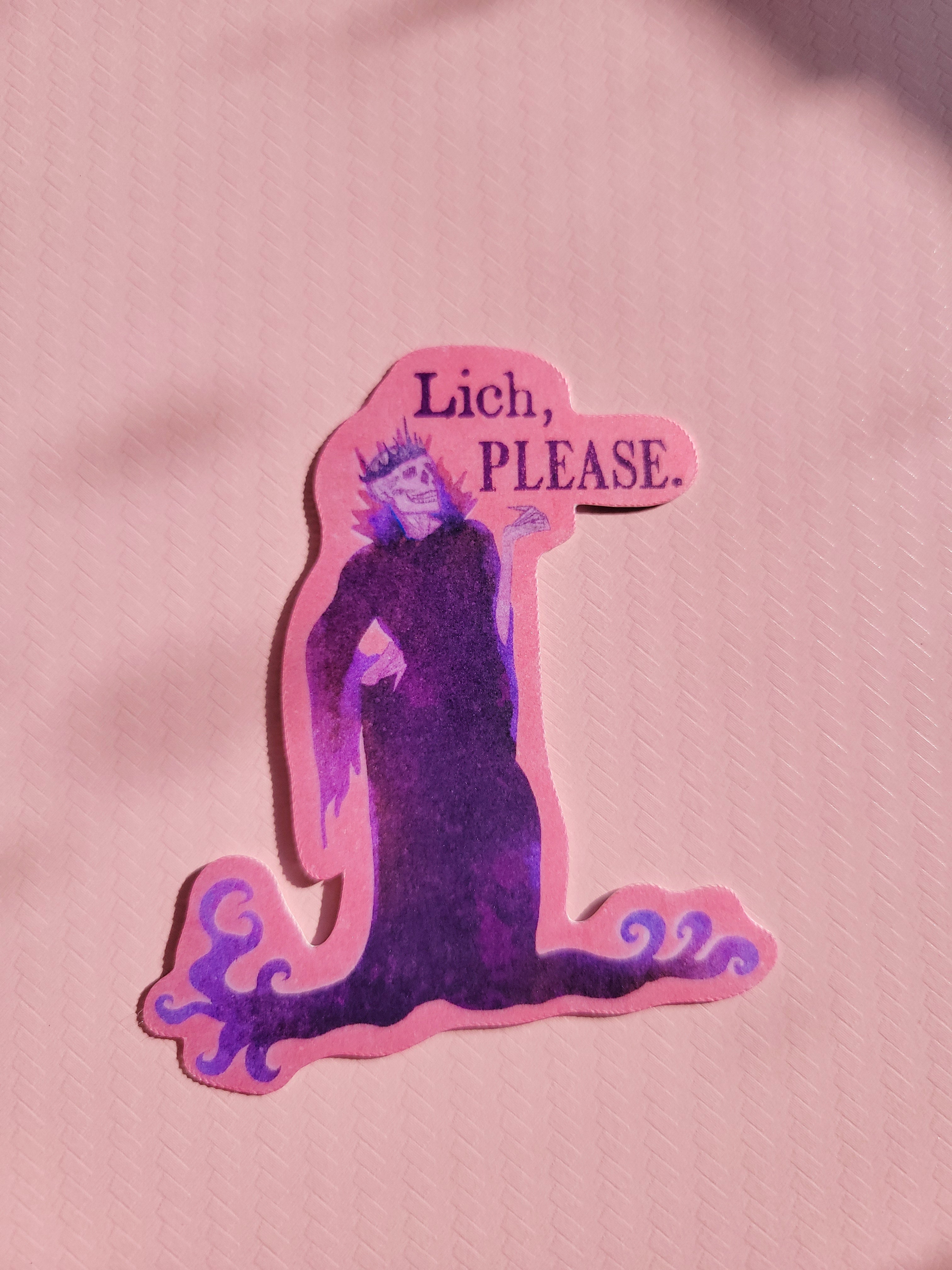 lich please matte vinyl sticker