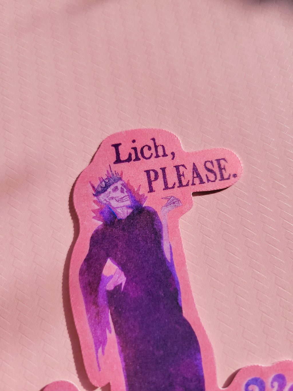 lich please matte vinyl sticker