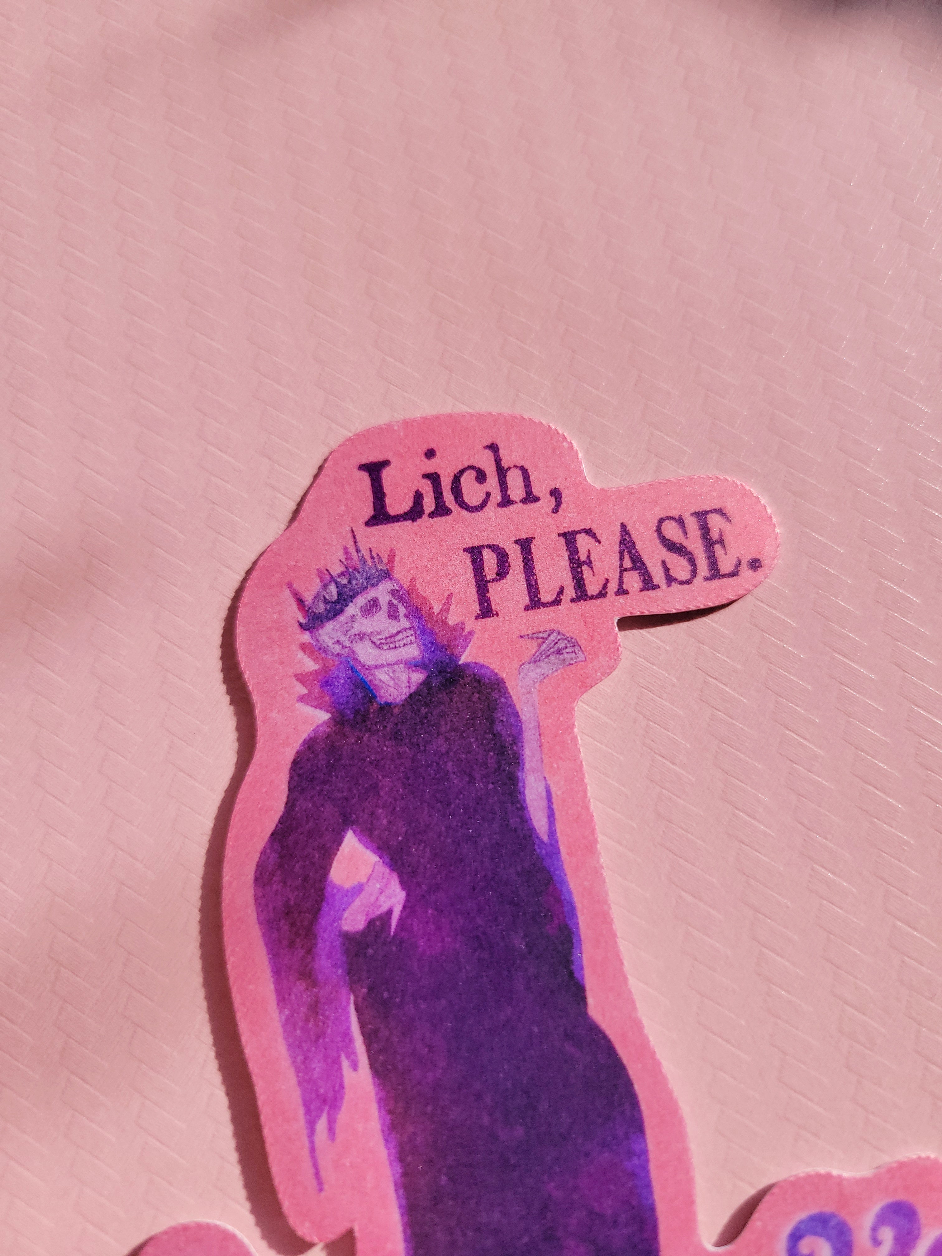 lich please matte vinyl sticker