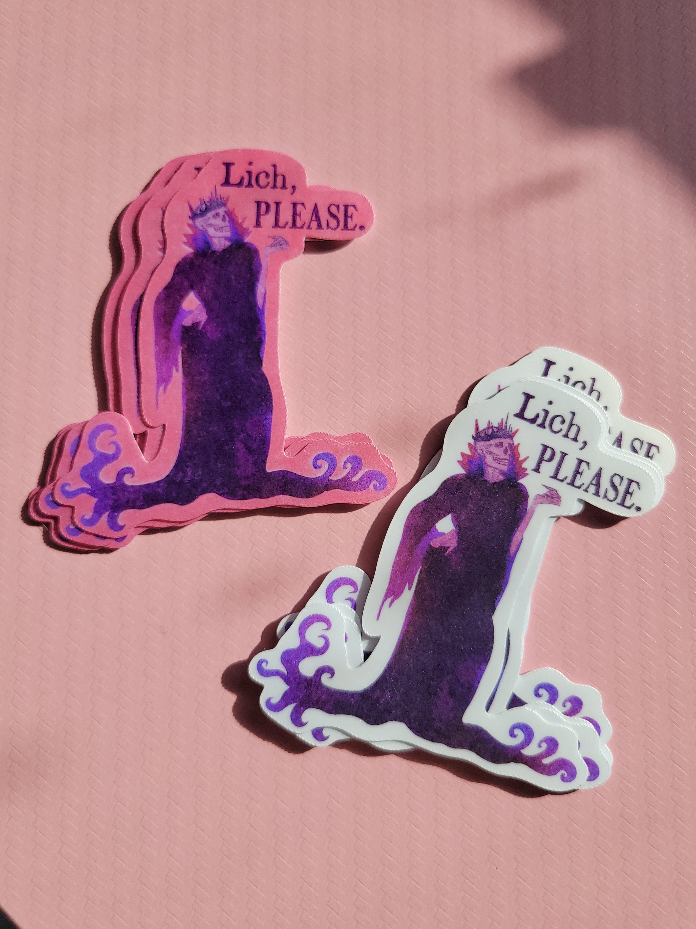 lich please matte vinyl sticker