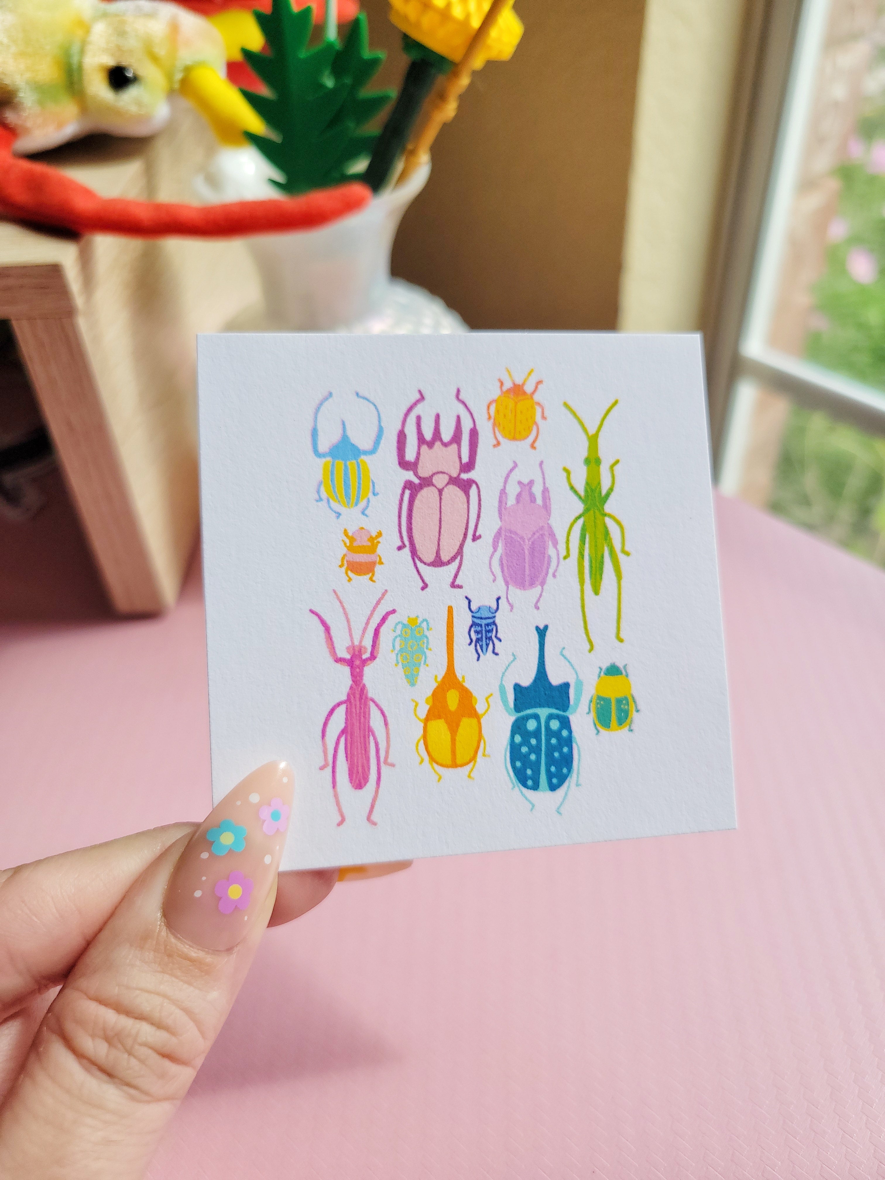 bright bugs mini archival art print