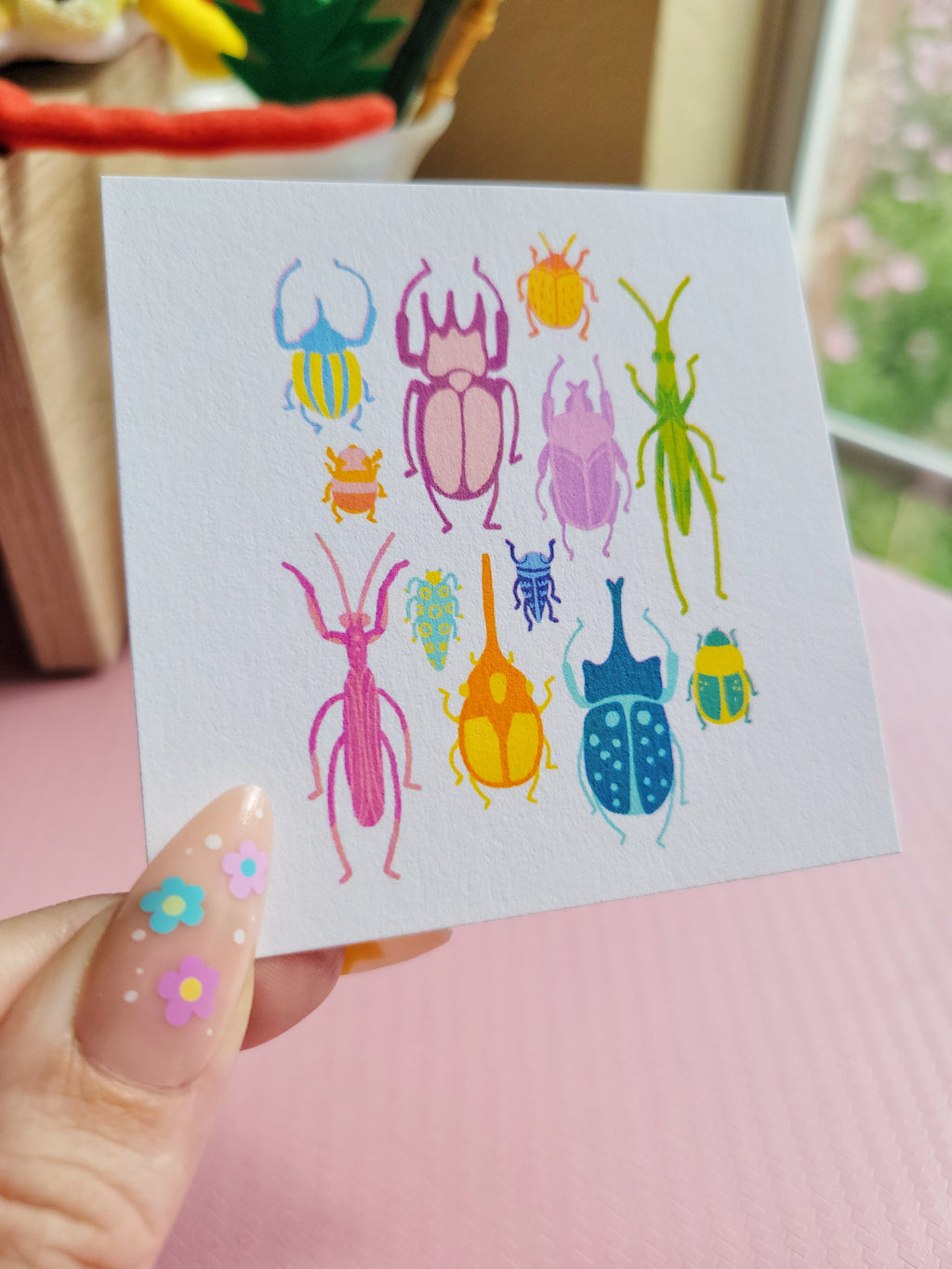 bright bugs mini archival art print