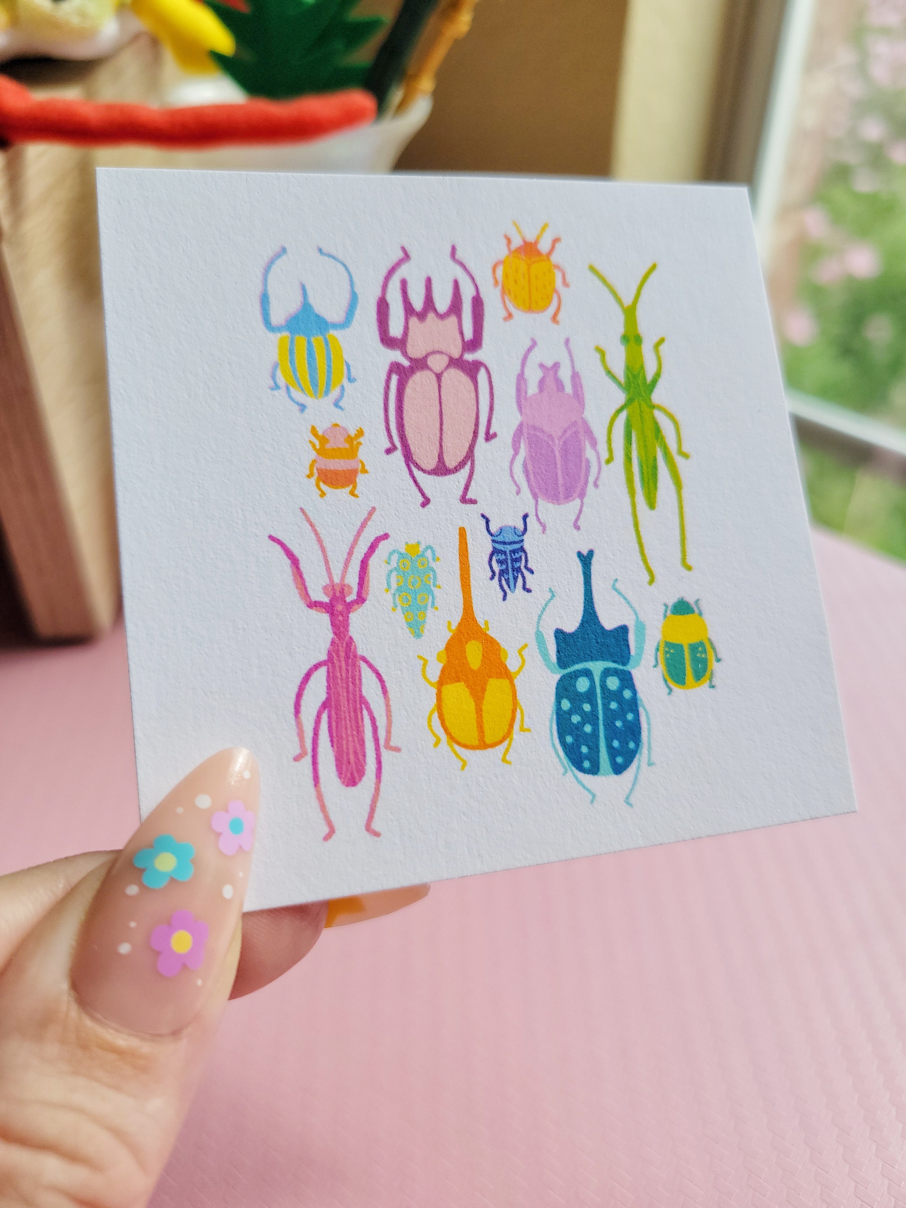 bright bugs mini archival art print