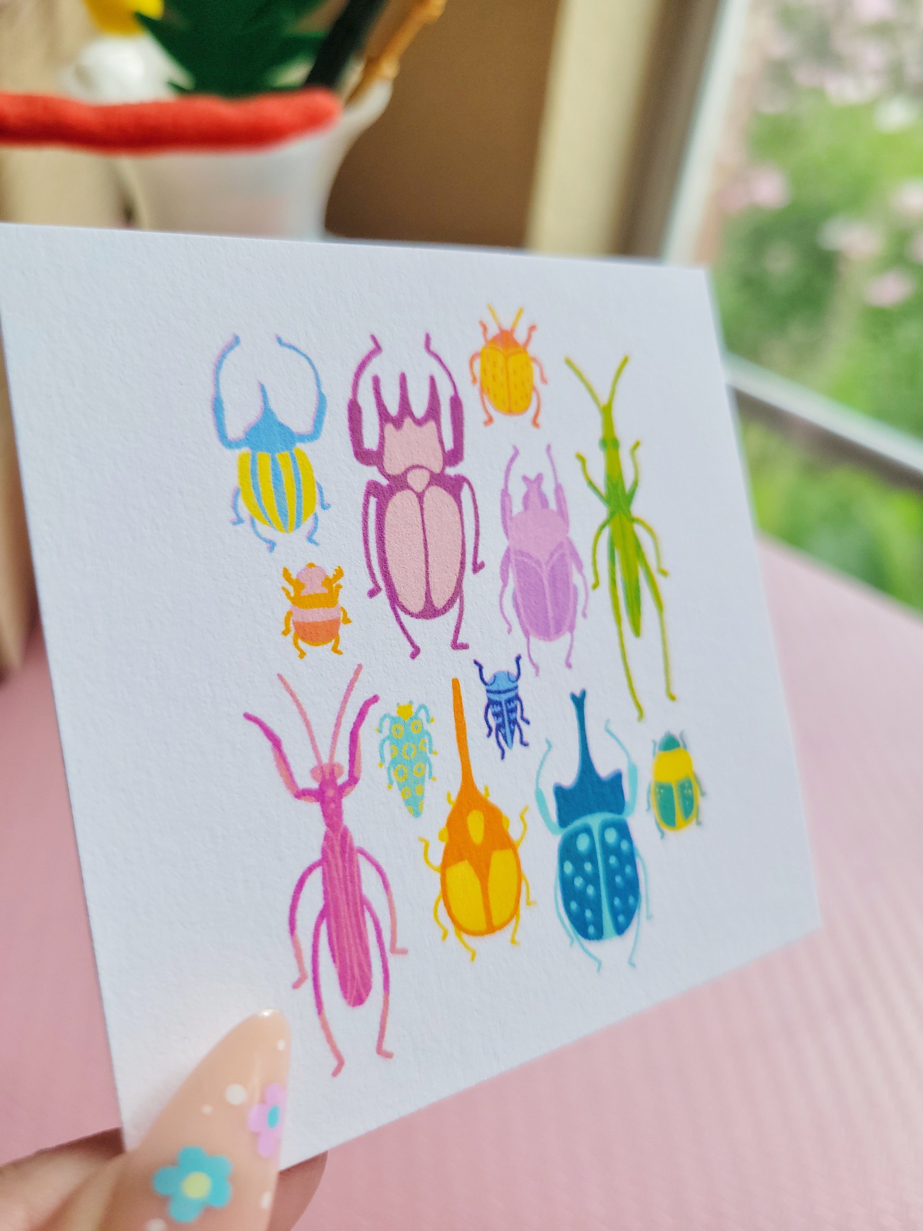 bright bugs mini archival art print