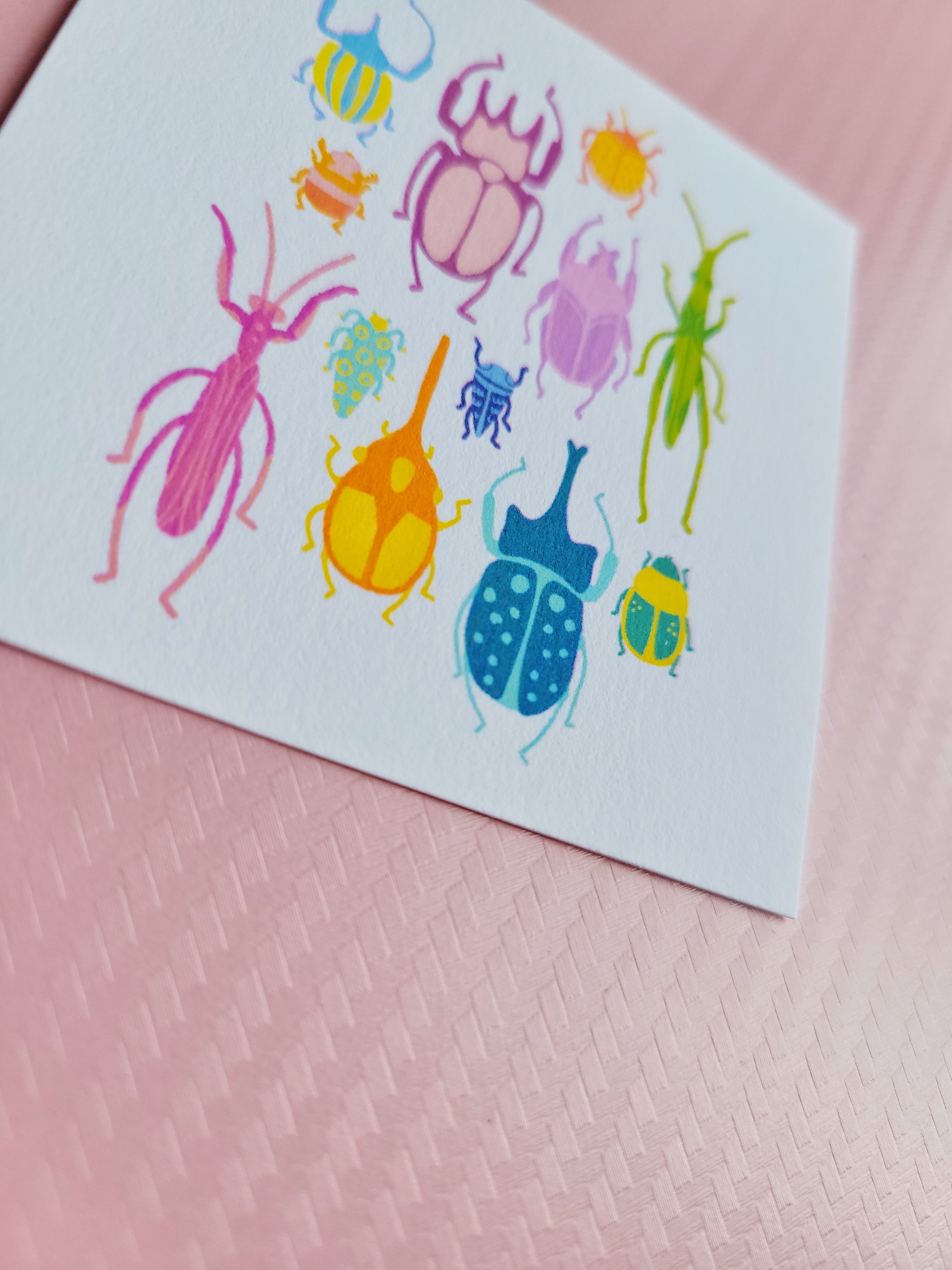 bright bugs mini archival art print