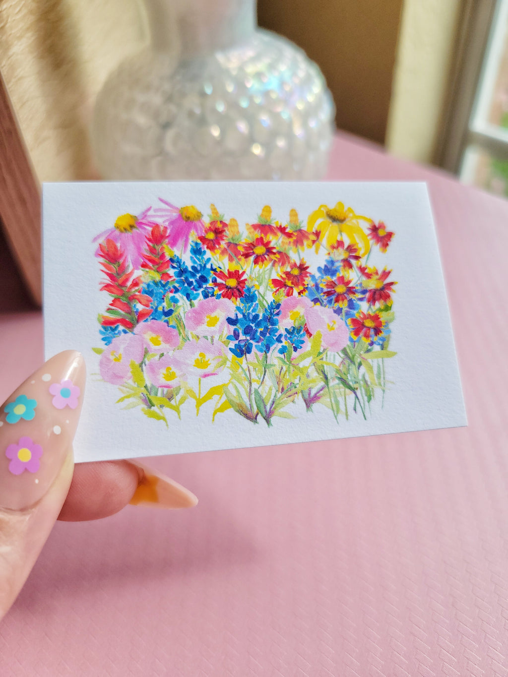 Texas wildflowers mini archival art print