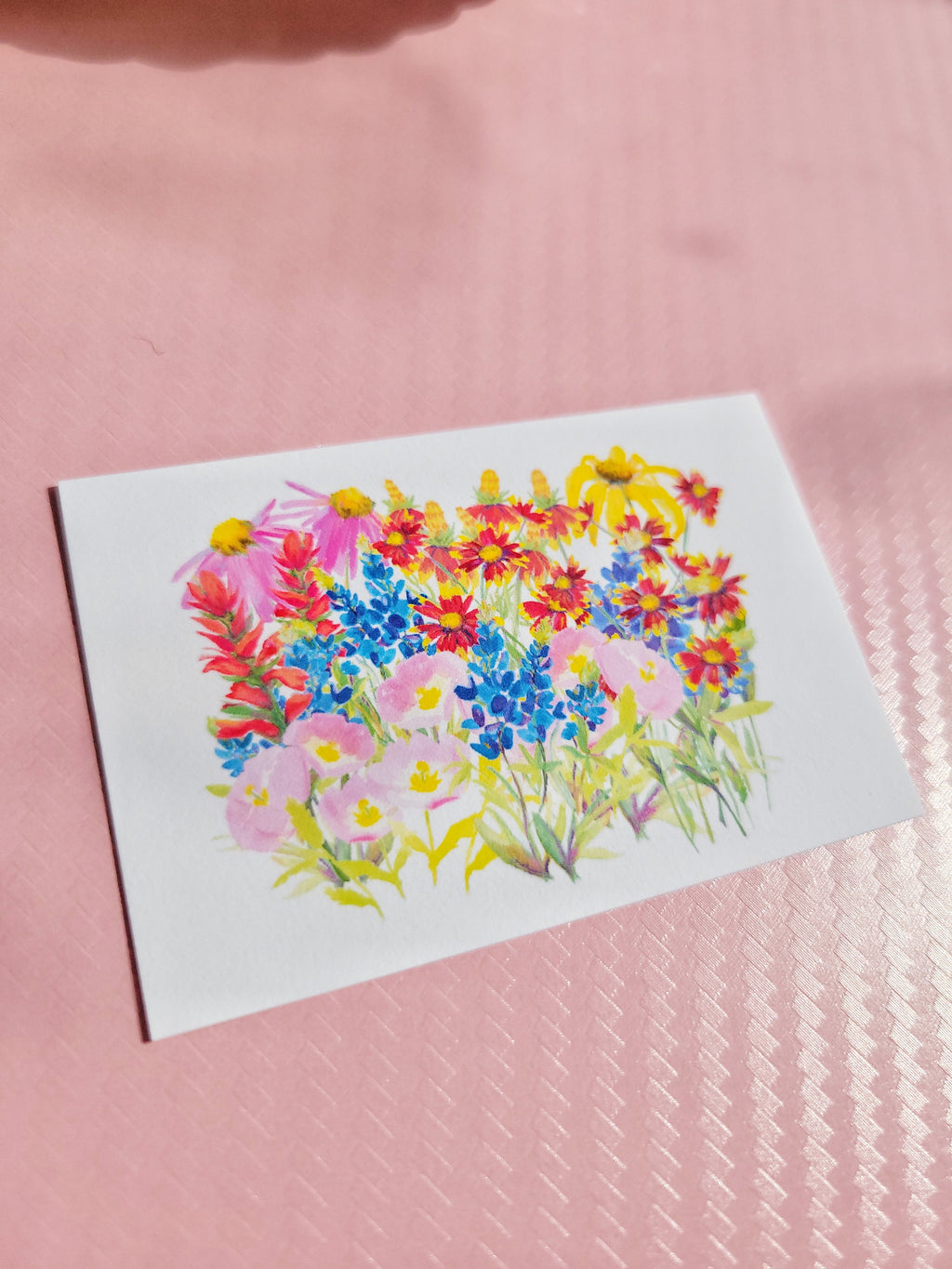 Texas wildflowers mini archival art print